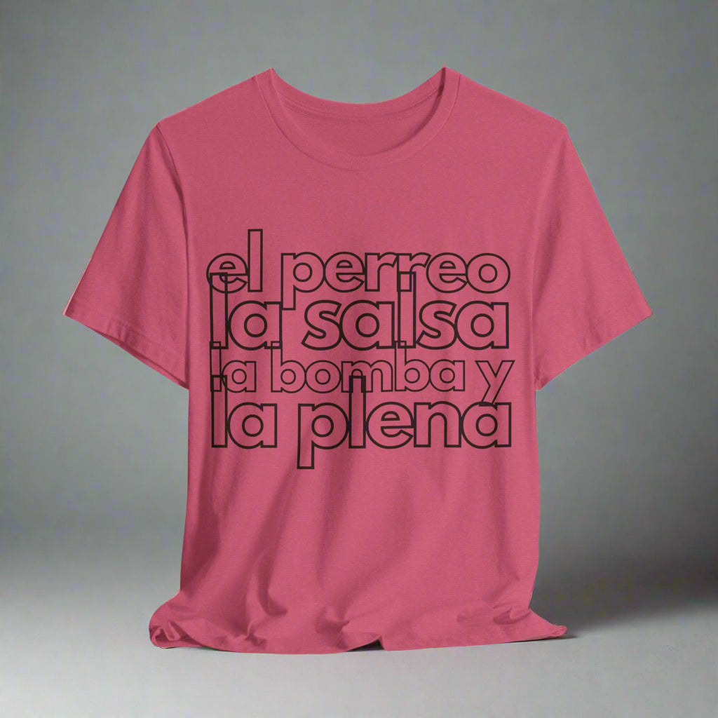 Puerto Rico Icons Shirt | EL PERREO, LA SALSA, LA BOMBA, Y LA PLENA
