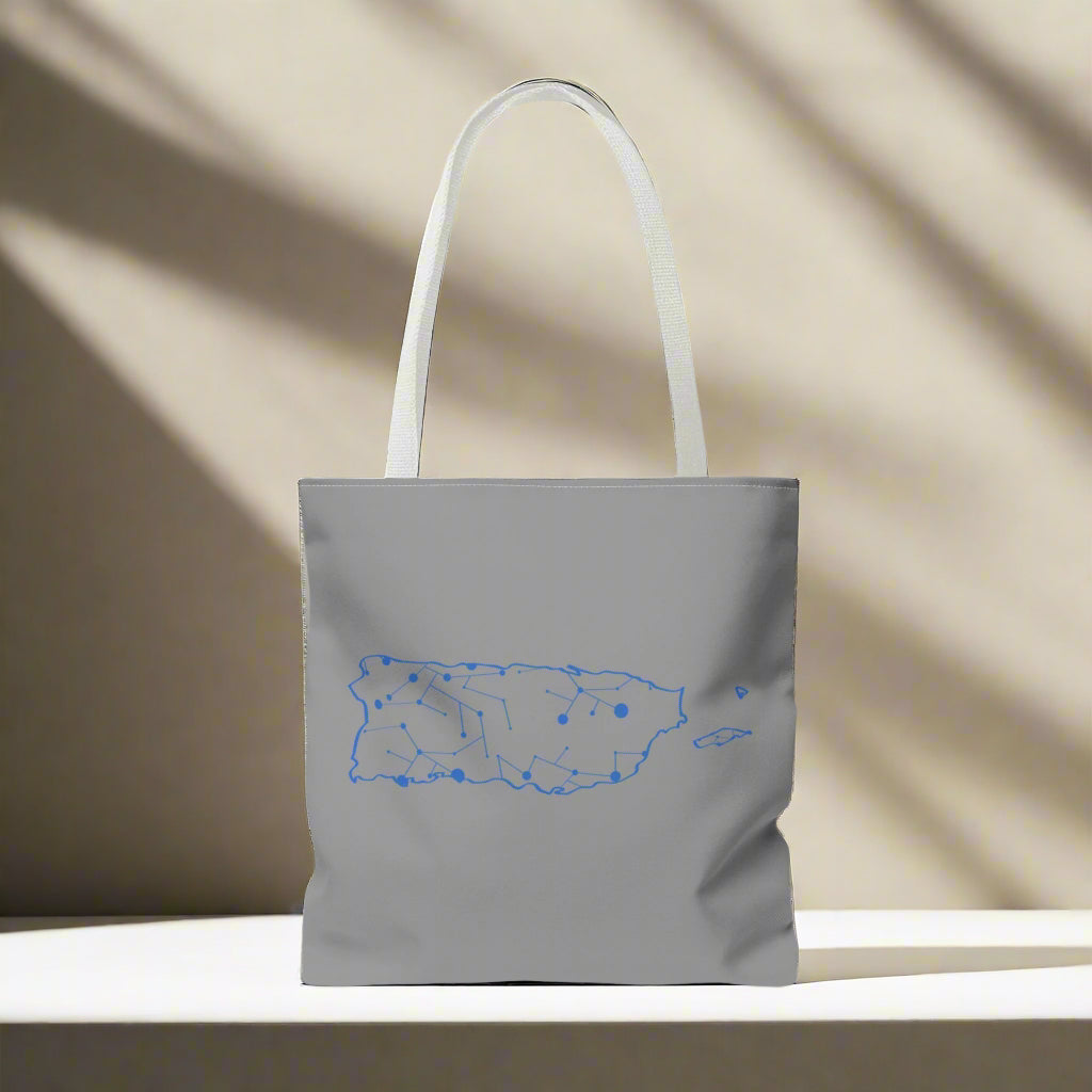 Puerto Rico Symbols | MAP + FLAG | Tote Bag
