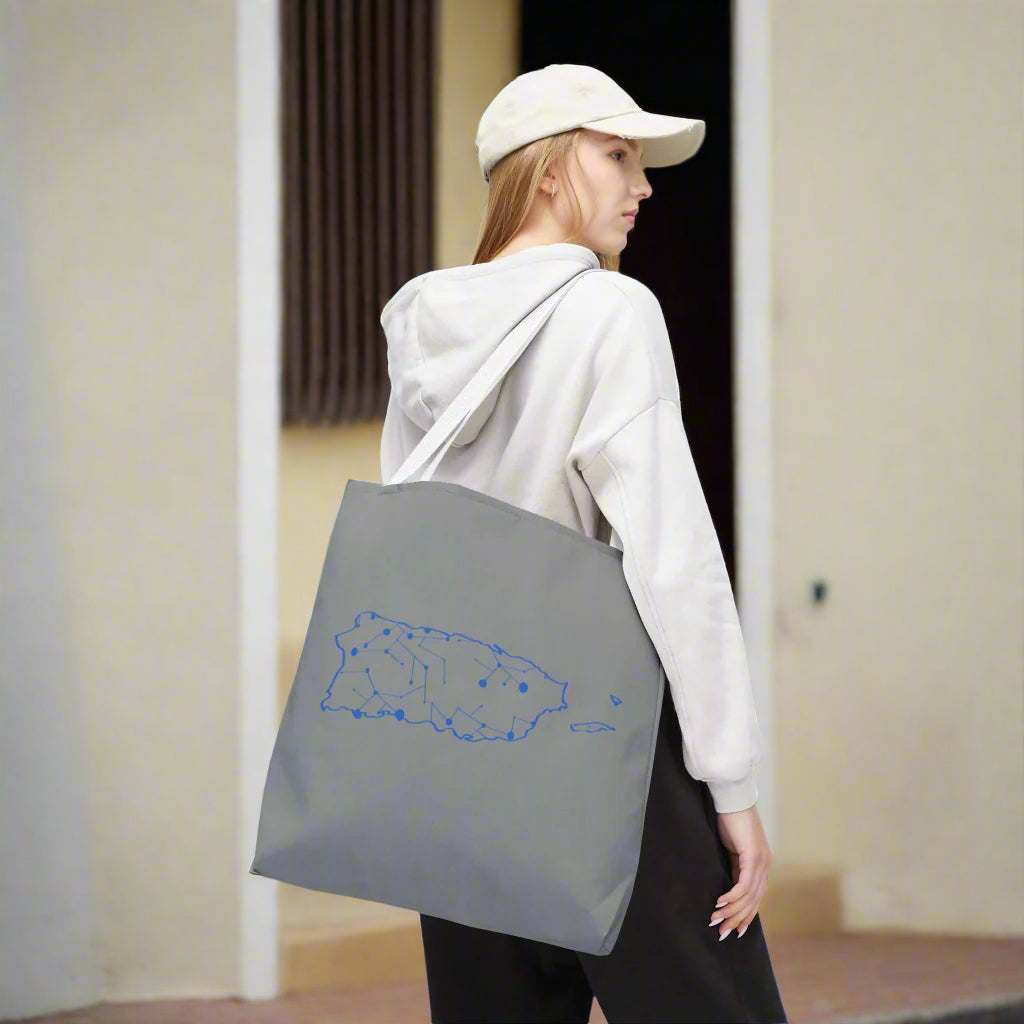 Puerto Rico Symbols | MAP + FLAG | Tote Bag