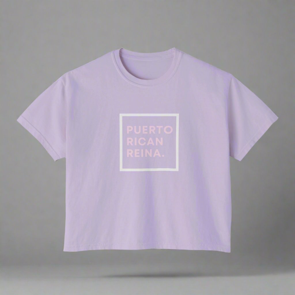Women's Boxy Tee | Puerto Rico Shirt | PUERTO RICAN REINA | Soft and Stylish Tee | Exclusive Puerto Rico Gifts | Boricua Pride