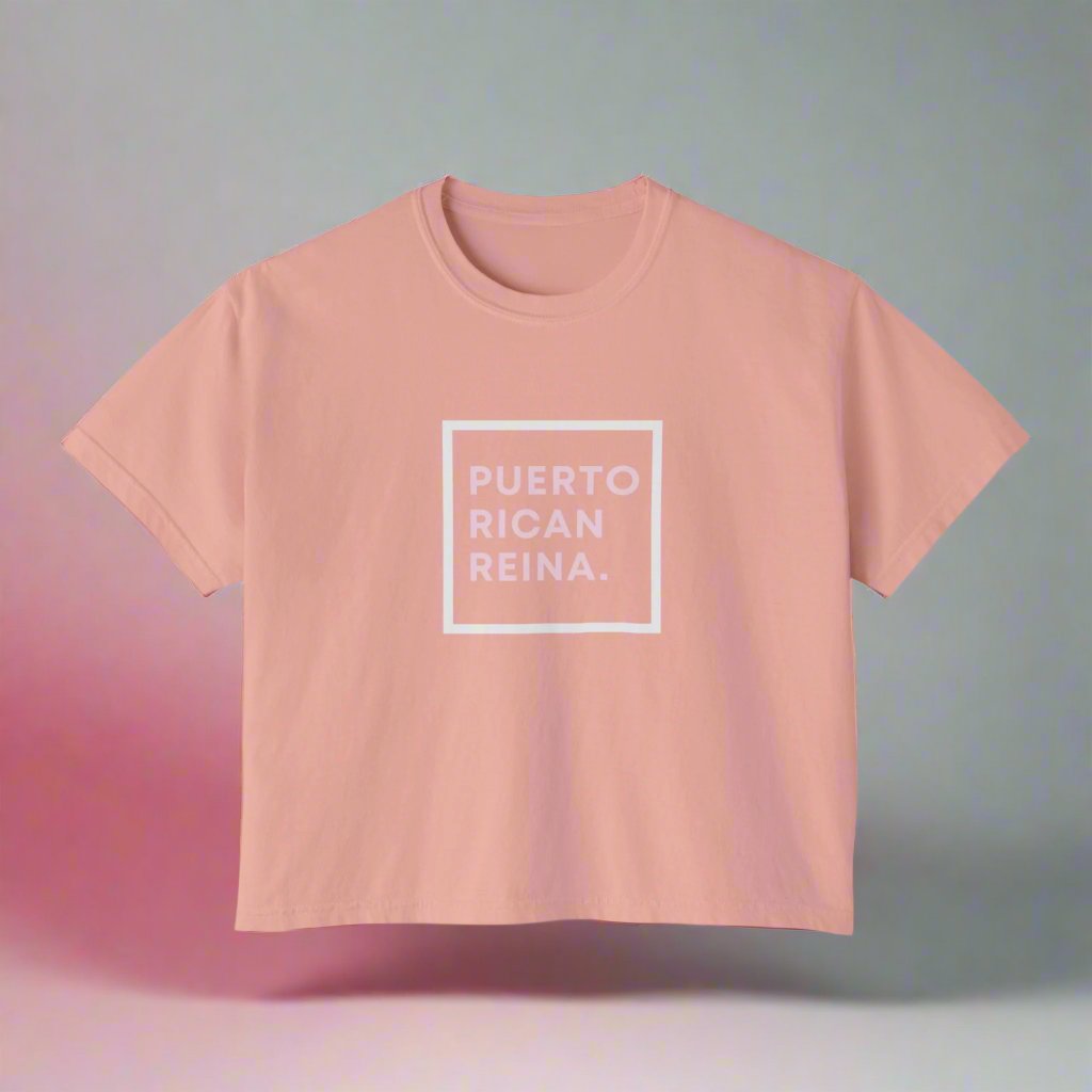Women's Boxy Tee | Puerto Rico Shirt | PUERTO RICAN REINA | Soft and Stylish Tee | Exclusive Puerto Rico Gifts | Boricua Pride