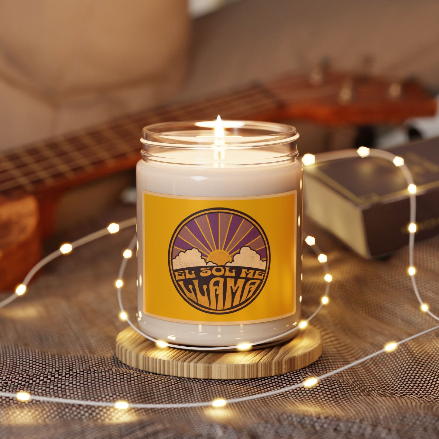 Puerto Rico Candle | Soy Non-Toxic Candle | EL SOL ME LLAMA | Glass Jar 9 oz | Exclusive Puerto Rico Gifts | Boricua Items