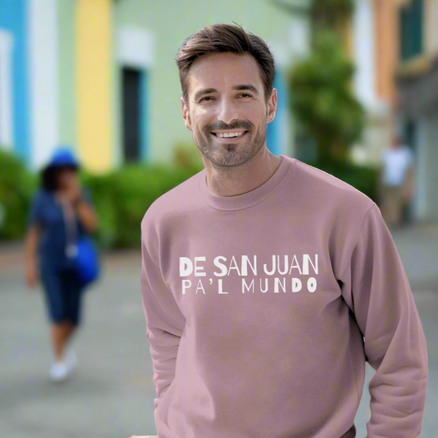 Personalized Puerto Rico Phrases Sweatshirt | DE PONCE PA'L MUNDO | Fleece Crewneck