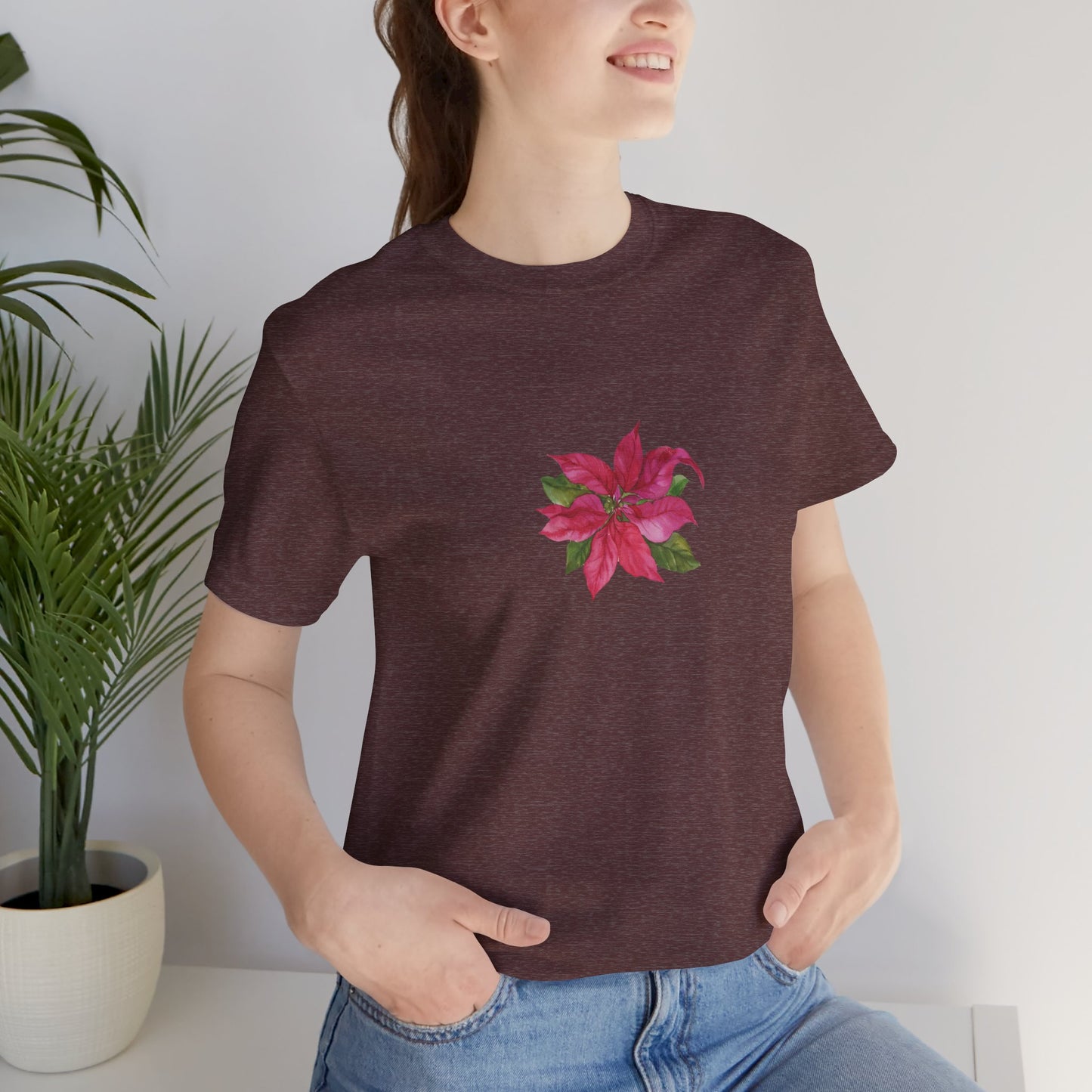 Puerto Rico Shirt | PASCUAS NAVIDAD | CHRISTMAS POINSETTIAS | Heather Tee | Exclusive Puerto Rico Gifts | Boricua Pride