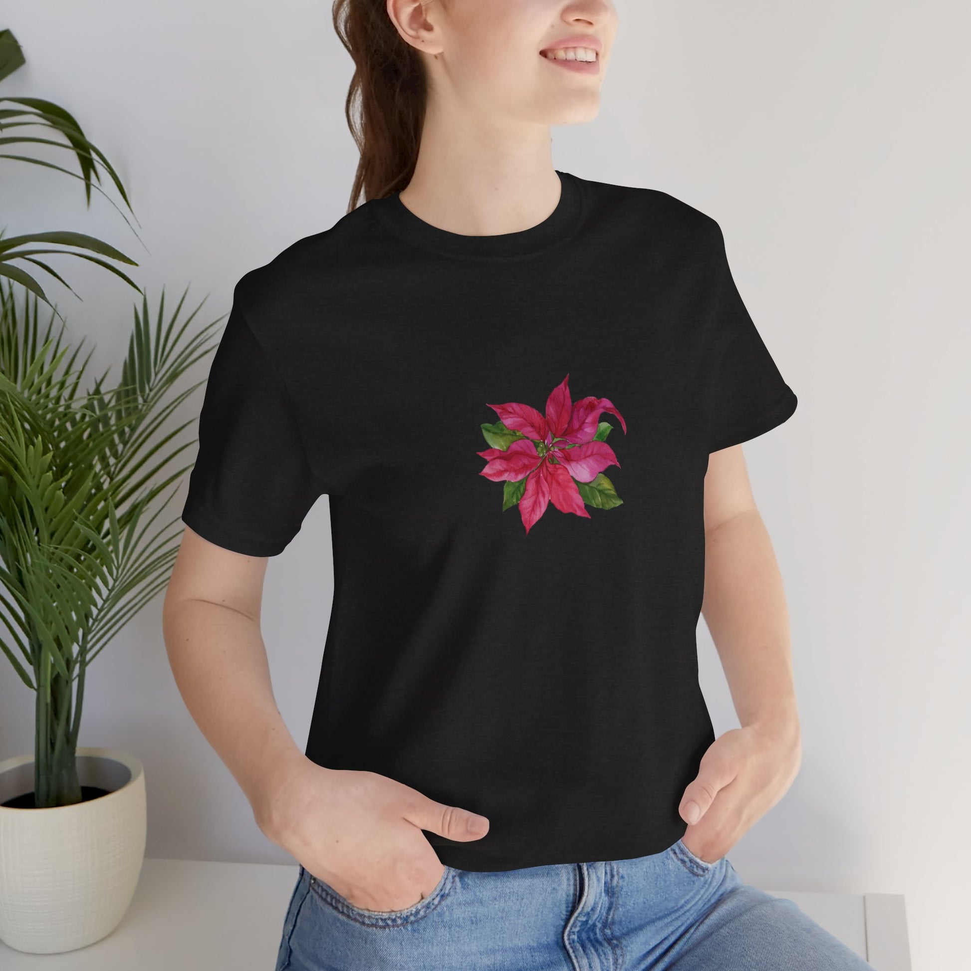 Puerto Rico Shirt | PASCUAS NAVIDAD | CHRISTMAS POINSETTIAS | Heather Tee | Exclusive Puerto Rico Gifts | Boricua Pride