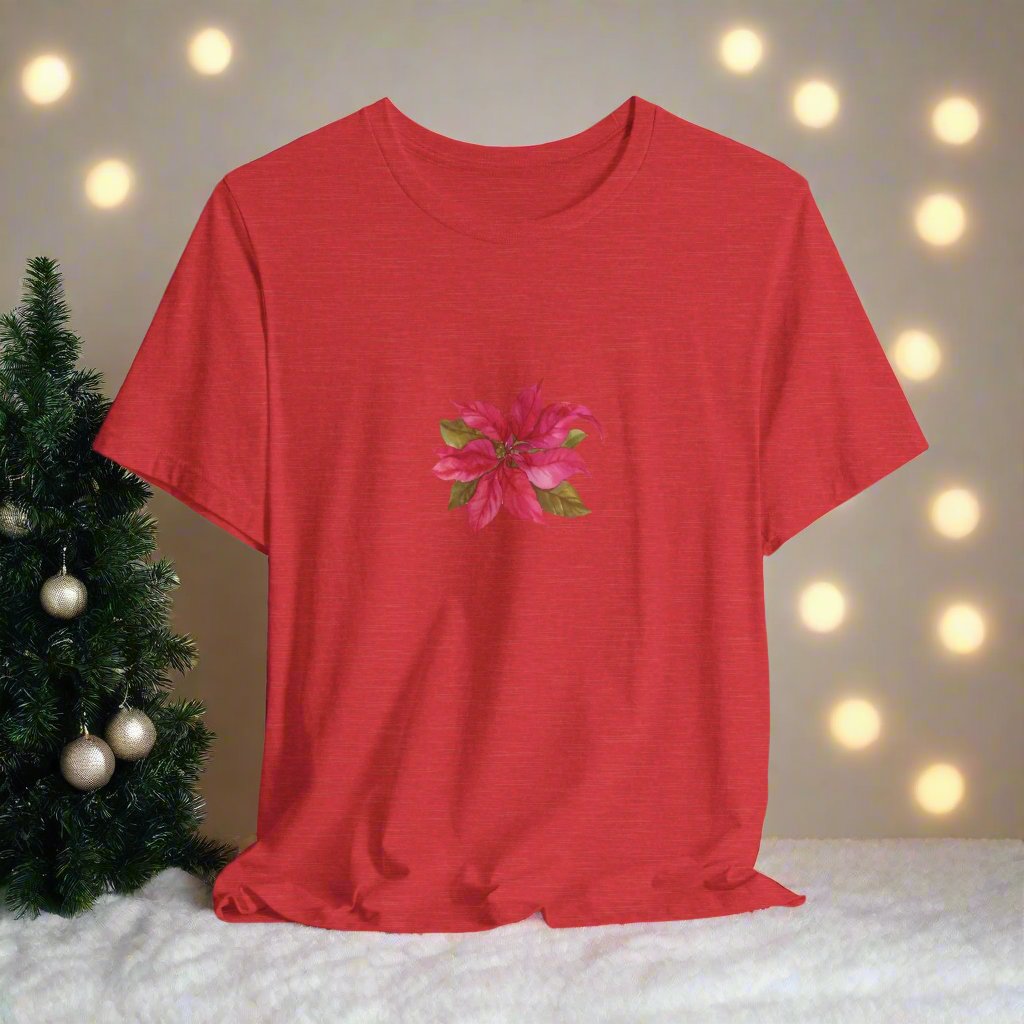 Puerto Rico Shirt | PASCUAS NAVIDAD | CHRISTMAS POINSETTIAS | Heather Tee | Exclusive Puerto Rico Gifts | Boricua Pride