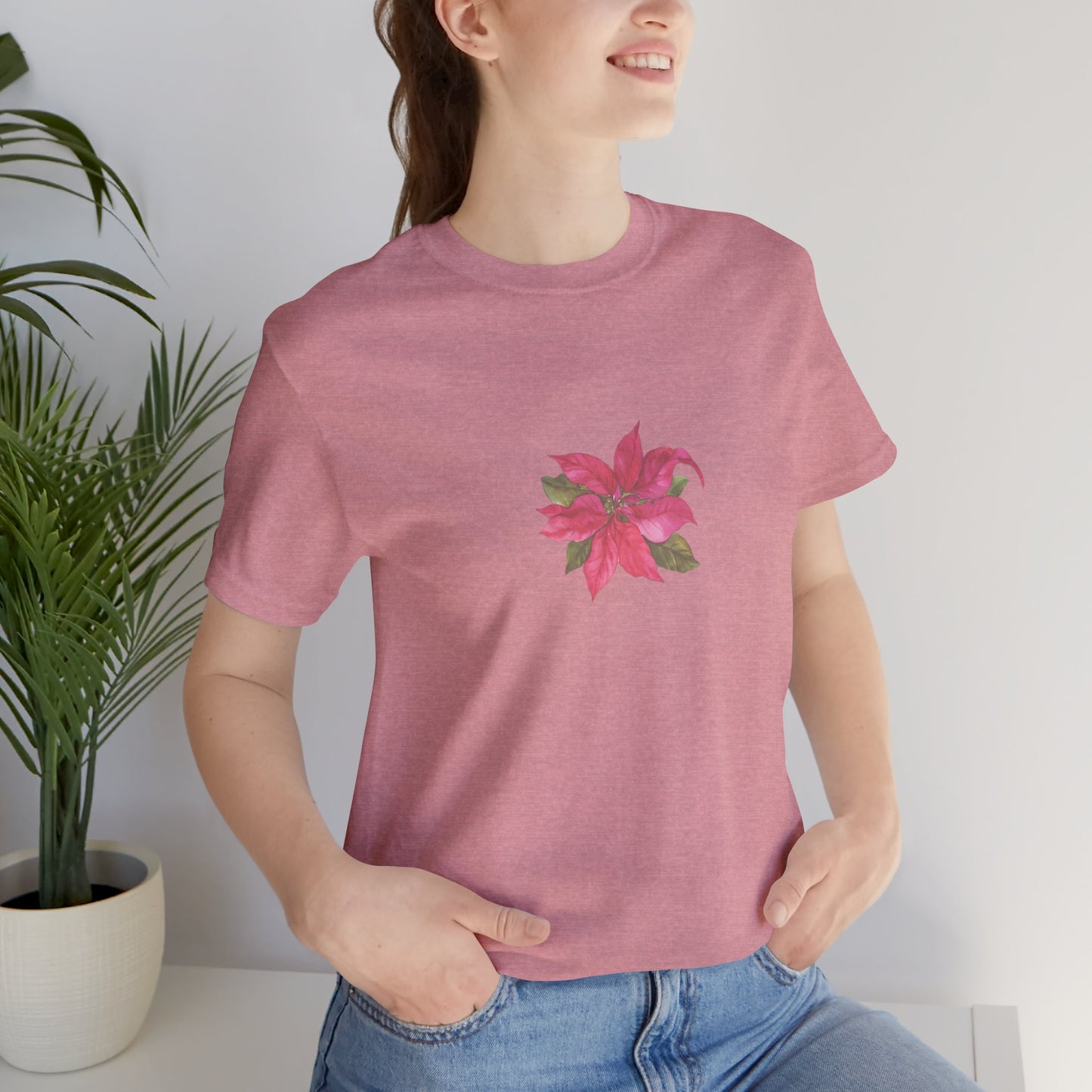 Puerto Rico Shirt | PASCUAS NAVIDAD | CHRISTMAS POINSETTIAS | Heather Tee | Exclusive Puerto Rico Gifts | Boricua Pride