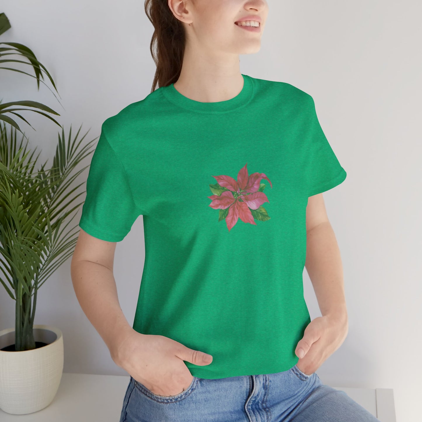 Puerto Rico Shirt | PASCUAS NAVIDAD | CHRISTMAS POINSETTIAS | Heather Tee | Exclusive Puerto Rico Gifts | Boricua Pride