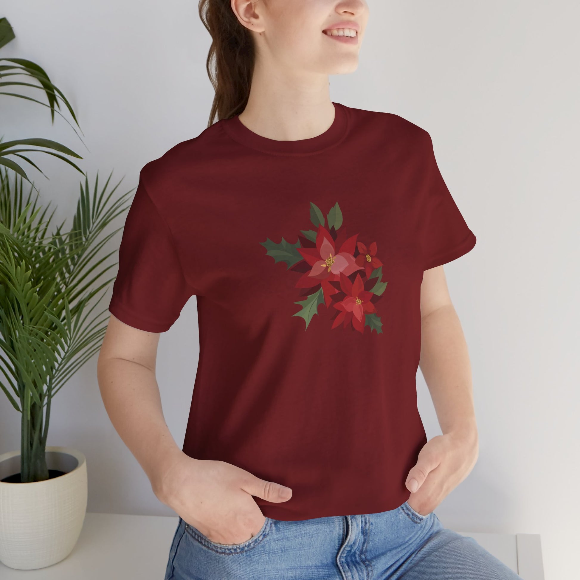 Puerto Rico Shirt | PASCUAS NAVIDAD | CHRISTMAS POINSETTIAS | Heather Tee | Exclusive Puerto Rico Gifts | Boricua Pride