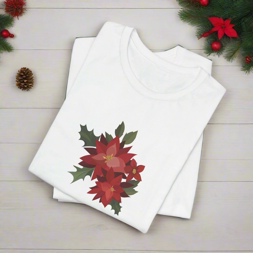 Puerto Rico Shirt | PASCUAS NAVIDAD | CHRISTMAS POINSETTIAS | Heather Tee | Exclusive Puerto Rico Gifts | Boricua Pride