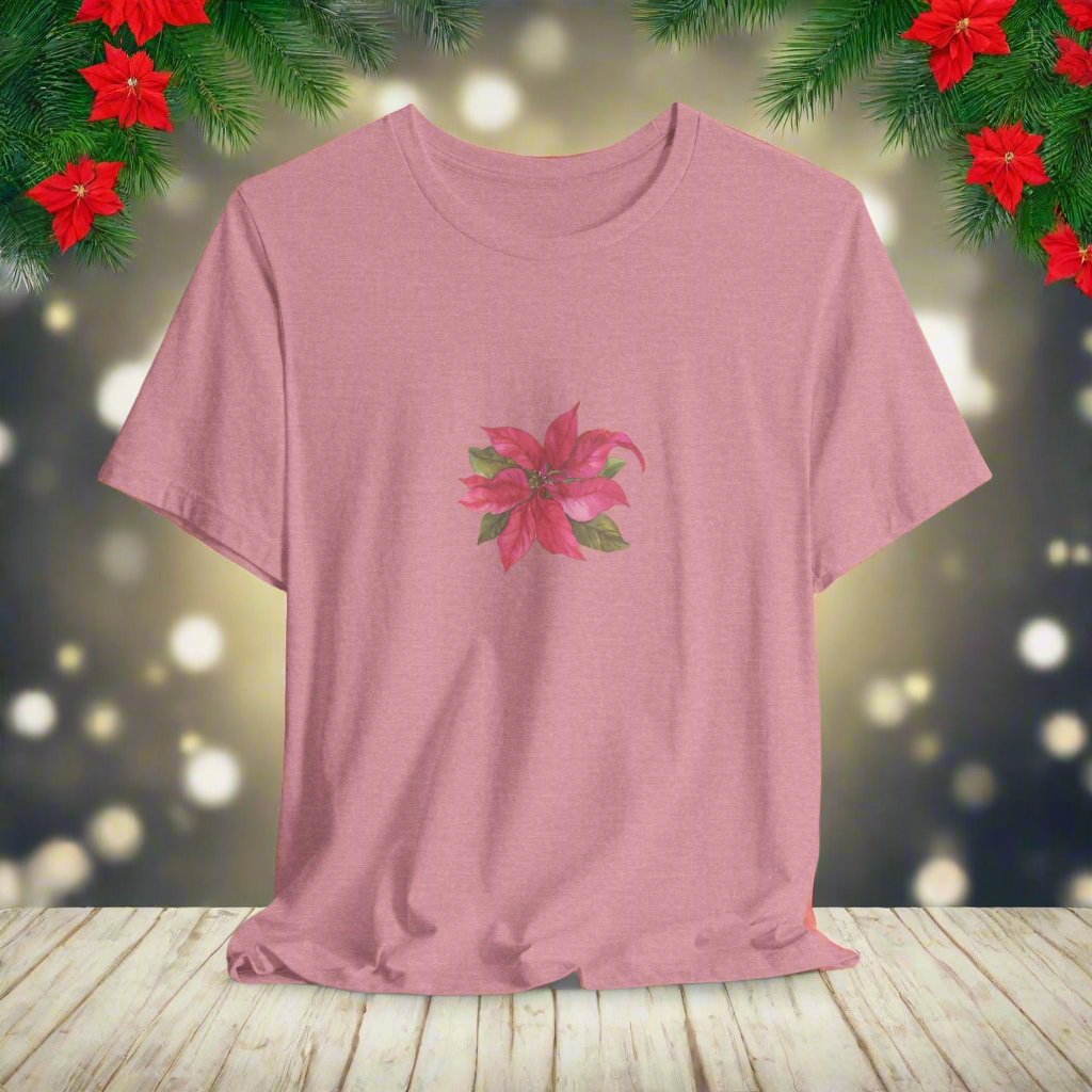 Puerto Rico Shirt | PASCUAS NAVIDAD | CHRISTMAS POINSETTIAS | Heather Tee | Exclusive Puerto Rico Gifts | Boricua Pride