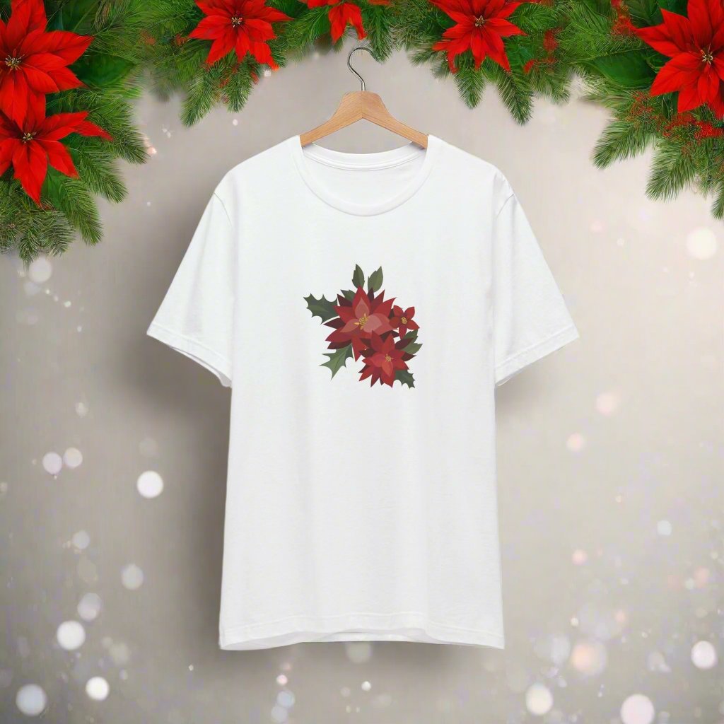 Puerto Rico Shirt | PASCUAS NAVIDAD | CHRISTMAS POINSETTIAS | Heather Tee | Exclusive Puerto Rico Gifts | Boricua Pride