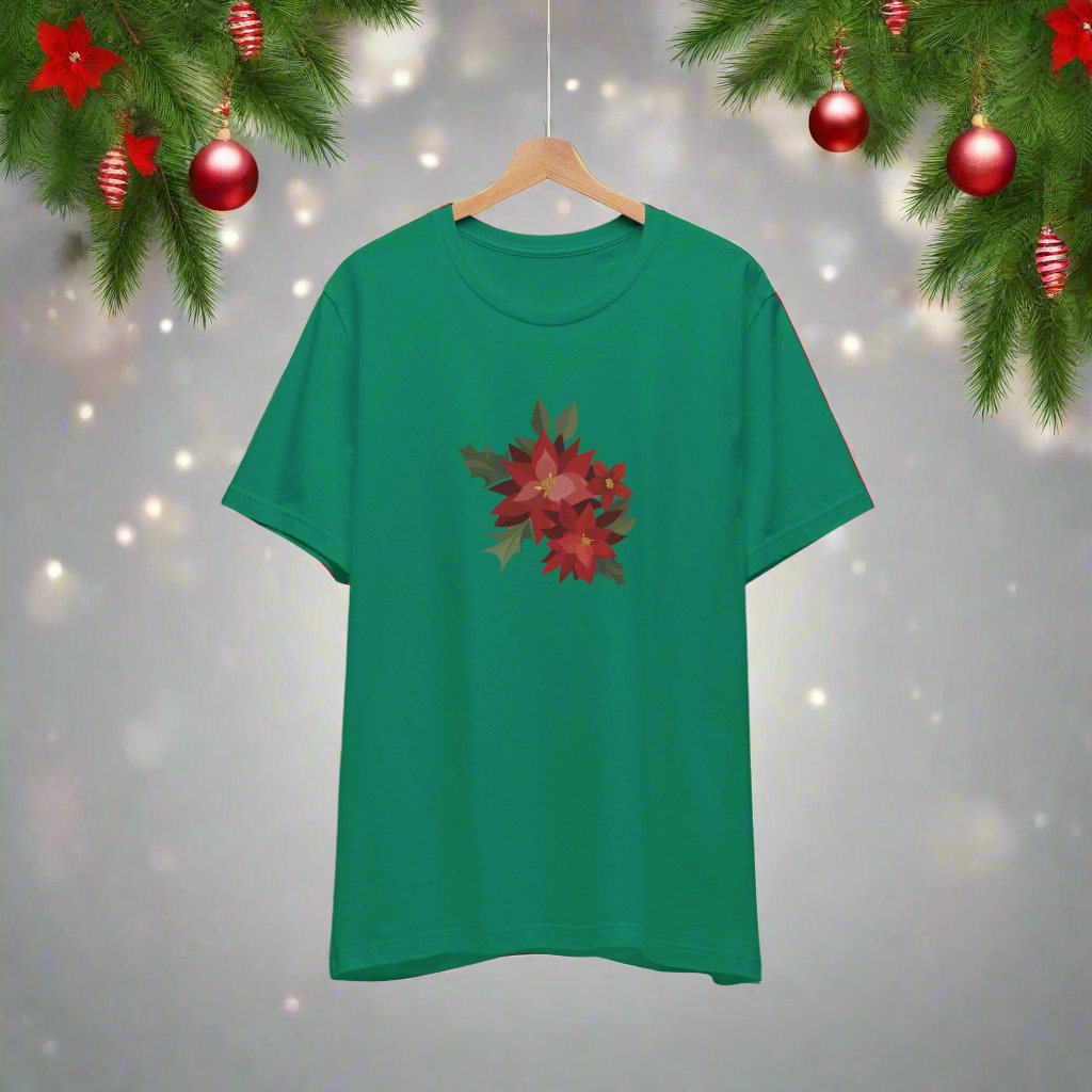 Puerto Rico Shirt | PASCUAS NAVIDAD | CHRISTMAS POINSETTIAS | Heather Tee | Exclusive Puerto Rico Gifts | Boricua Pride