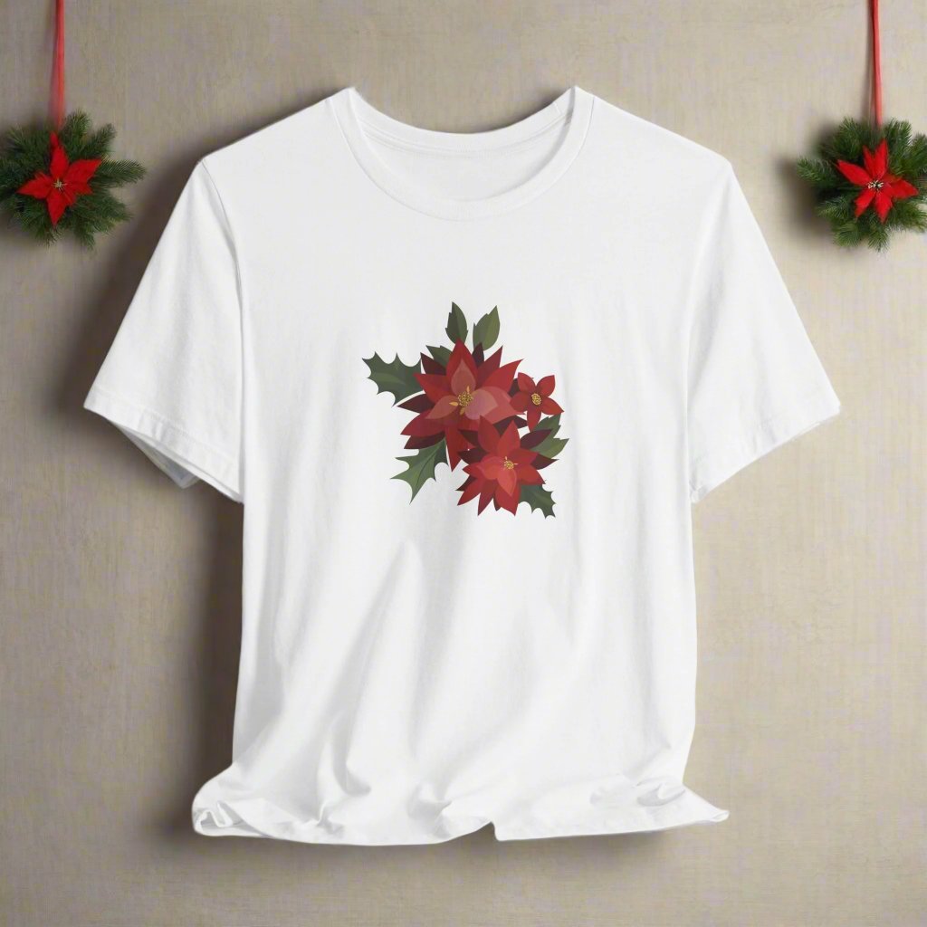 Puerto Rico Shirt | PASCUAS NAVIDAD | CHRISTMAS POINSETTIAS | Heather Tee | Exclusive Puerto Rico Gifts | Boricua Pride