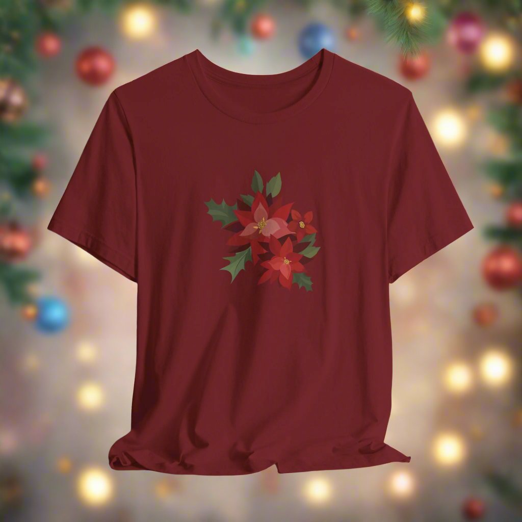 Puerto Rico Shirt | PASCUAS NAVIDAD | CHRISTMAS POINSETTIAS | Heather Tee | Exclusive Puerto Rico Gifts | Boricua Pride