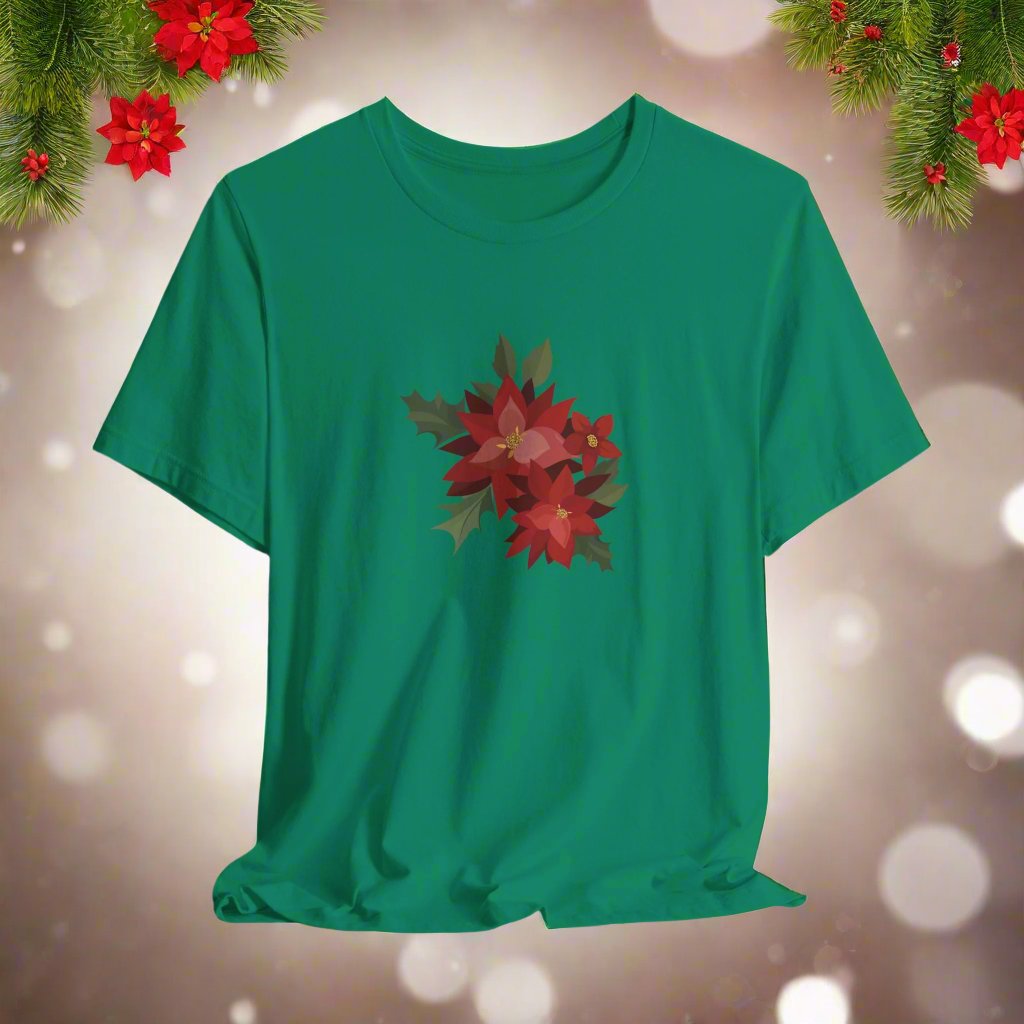 Puerto Rico Shirt | PASCUAS NAVIDAD | CHRISTMAS POINSETTIAS | Heather Tee | Exclusive Puerto Rico Gifts | Boricua Pride