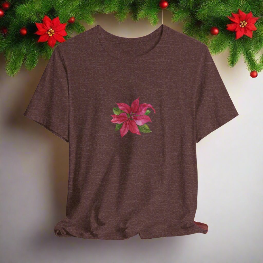 Puerto Rico Shirt | PASCUAS NAVIDAD | CHRISTMAS POINSETTIAS | Heather Tee | Exclusive Puerto Rico Gifts | Boricua Pride