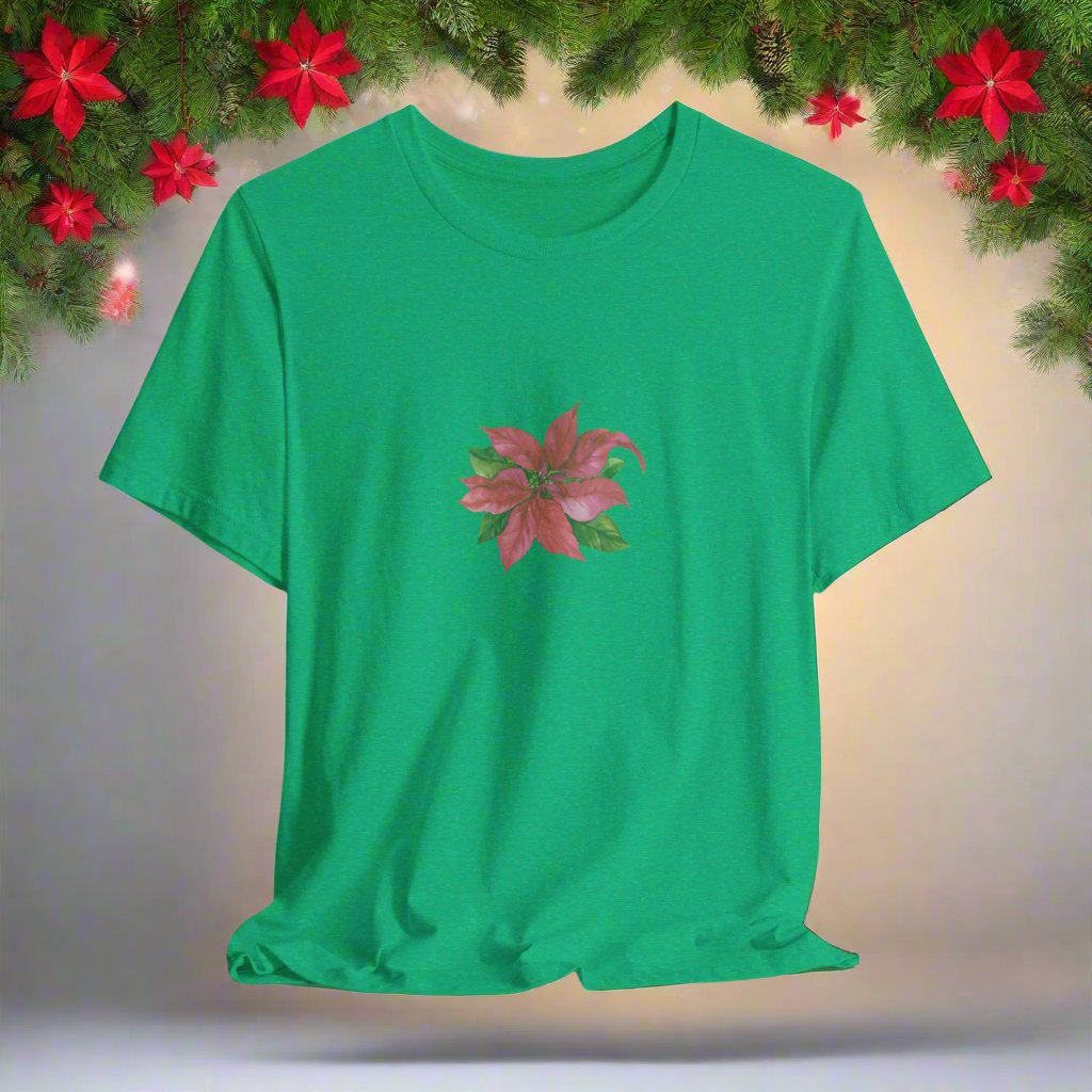 Puerto Rico Shirt | PASCUAS NAVIDAD | CHRISTMAS POINSETTIAS | Heather Tee | Exclusive Puerto Rico Gifts | Boricua Pride