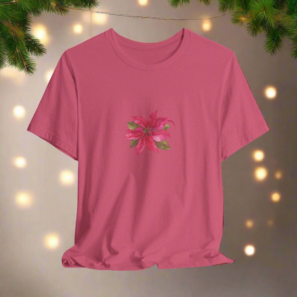 Puerto Rico Shirt | PASCUAS NAVIDAD | CHRISTMAS POINSETTIAS | Heather Tee | Exclusive Puerto Rico Gifts | Boricua Pride