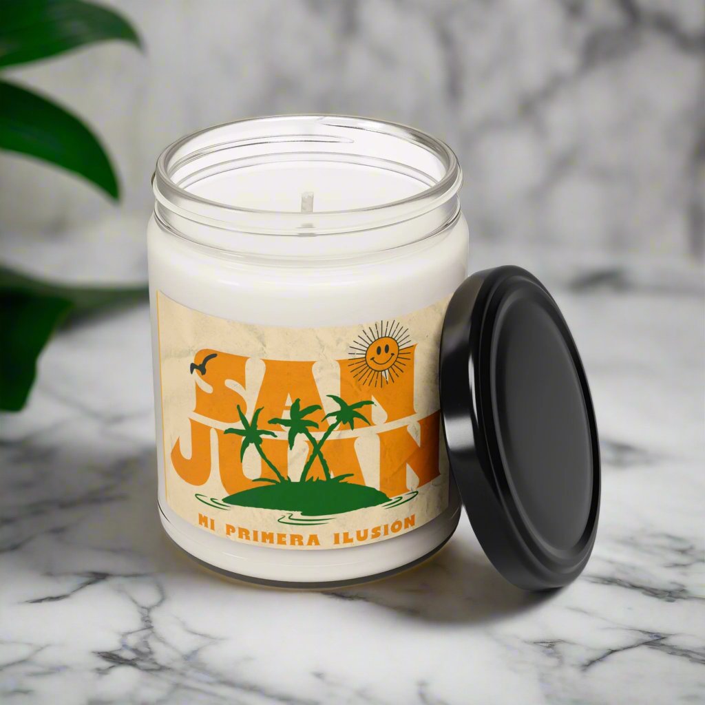 Puerto Rico Candle | Soy Non-Toxic Candle | PUERTO RICAN REINA | Glass Jar 9 oz | Exclusive Puerto Rico Gifts | Boricua Items