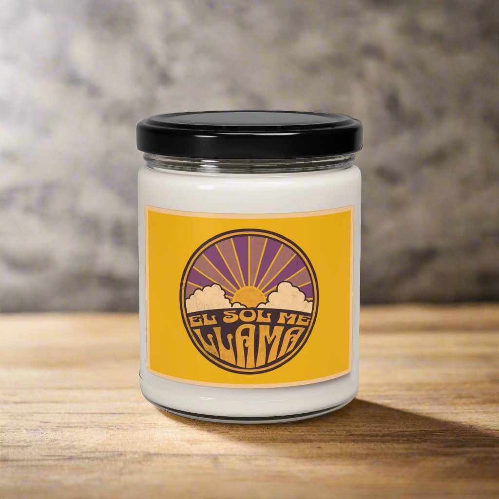 Puerto Rico Candle | Soy Non-Toxic Candle | EL SOL ME LLAMA | Glass Jar 9 oz | Exclusive Puerto Rico Gifts | Boricua Items