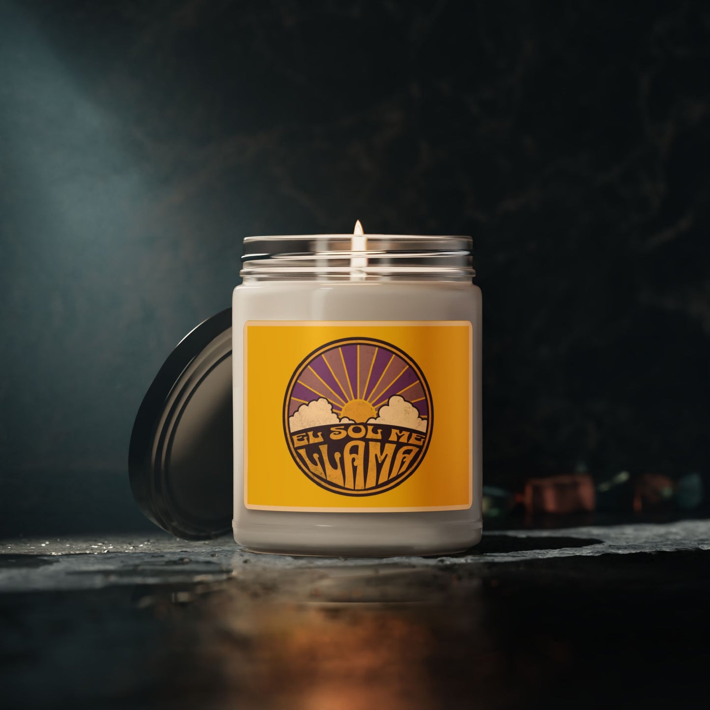 Puerto Rico Candle | Soy Non-Toxic Candle | EL SOL ME LLAMA | Glass Jar 9 oz | Exclusive Puerto Rico Gifts | Boricua Items