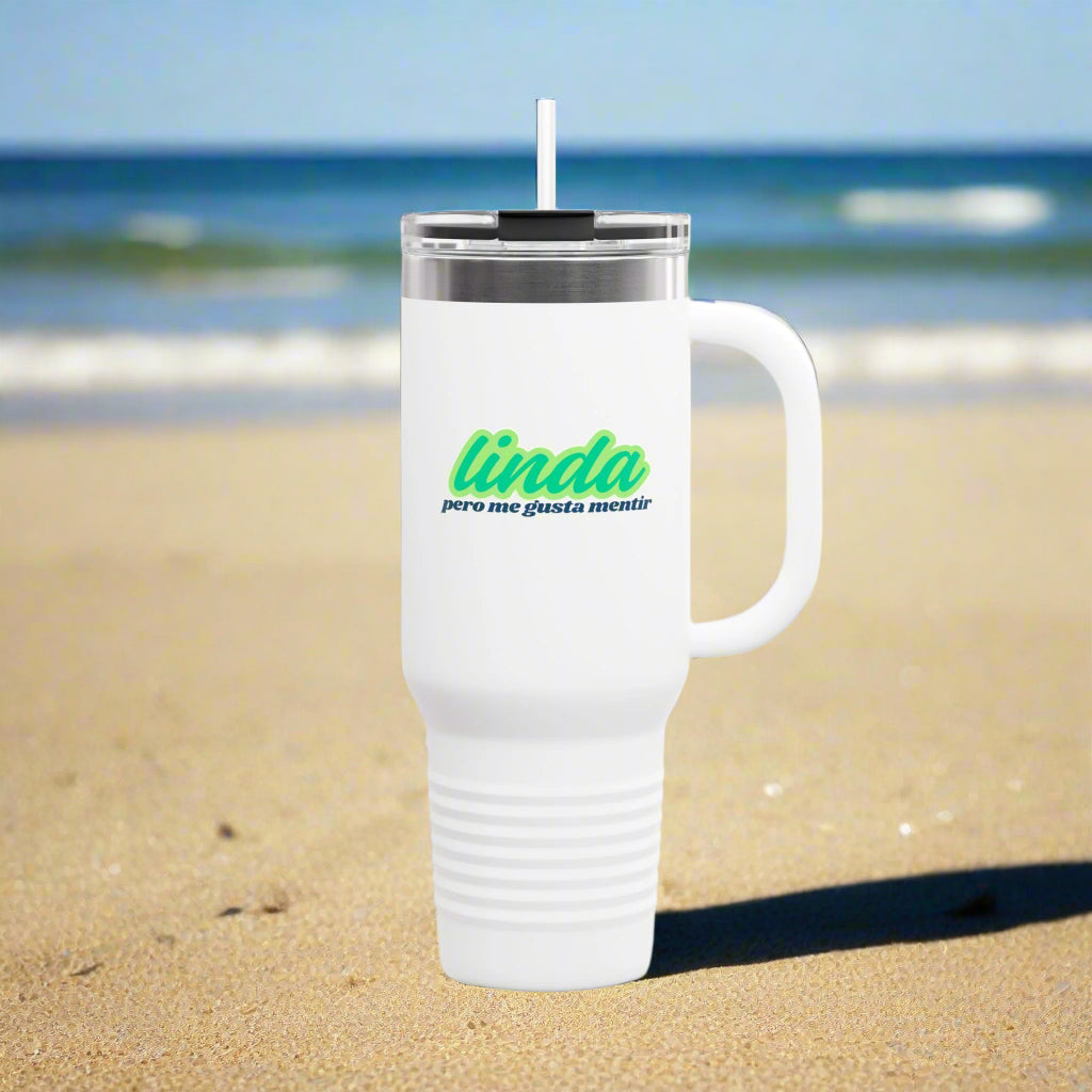 Puerto Rico Icons | LINDA PERO ME GUSTA MENTIR | Insulated Mug - 40oz