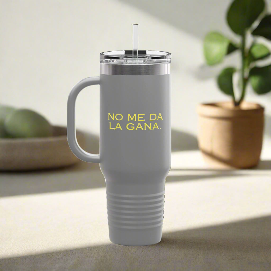 Puerto Rico Icons | NO ME DA LA GANA | Insulated Mug - 40oz