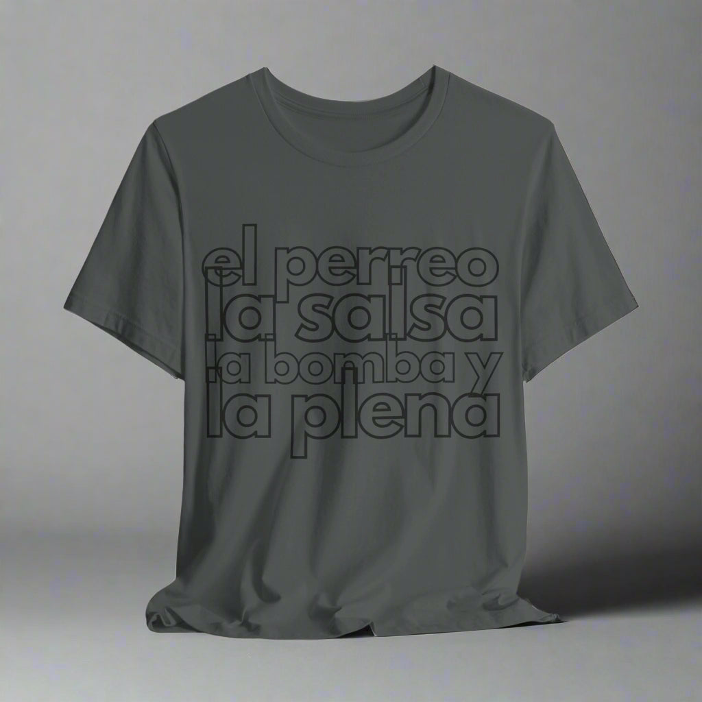 Puerto Rico Icons Shirt | EL PERREO, LA SALSA, LA BOMBA, Y LA PLENA