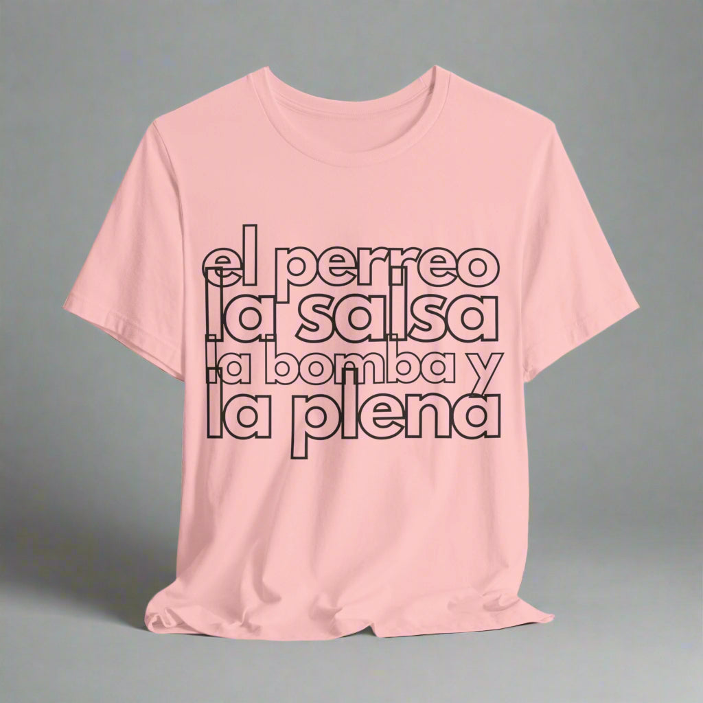 Puerto Rico Icons Shirt | EL PERREO, LA SALSA, LA BOMBA, Y LA PLENA