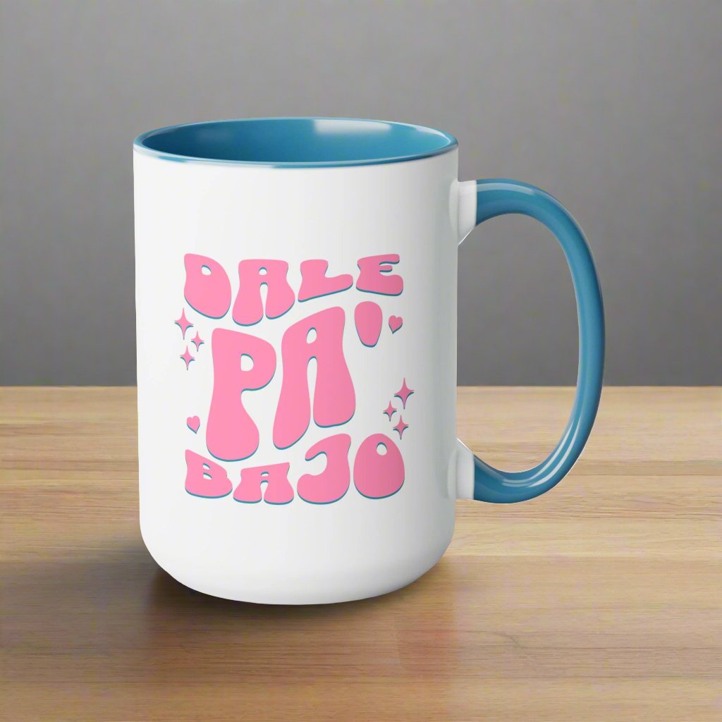 Puerto Rico Mug | DALE PA'BAJO | Ceramic 15 oz cup | Exclusive Puerto Rico Gifts | Puerto Rico Pride | Boricua Items