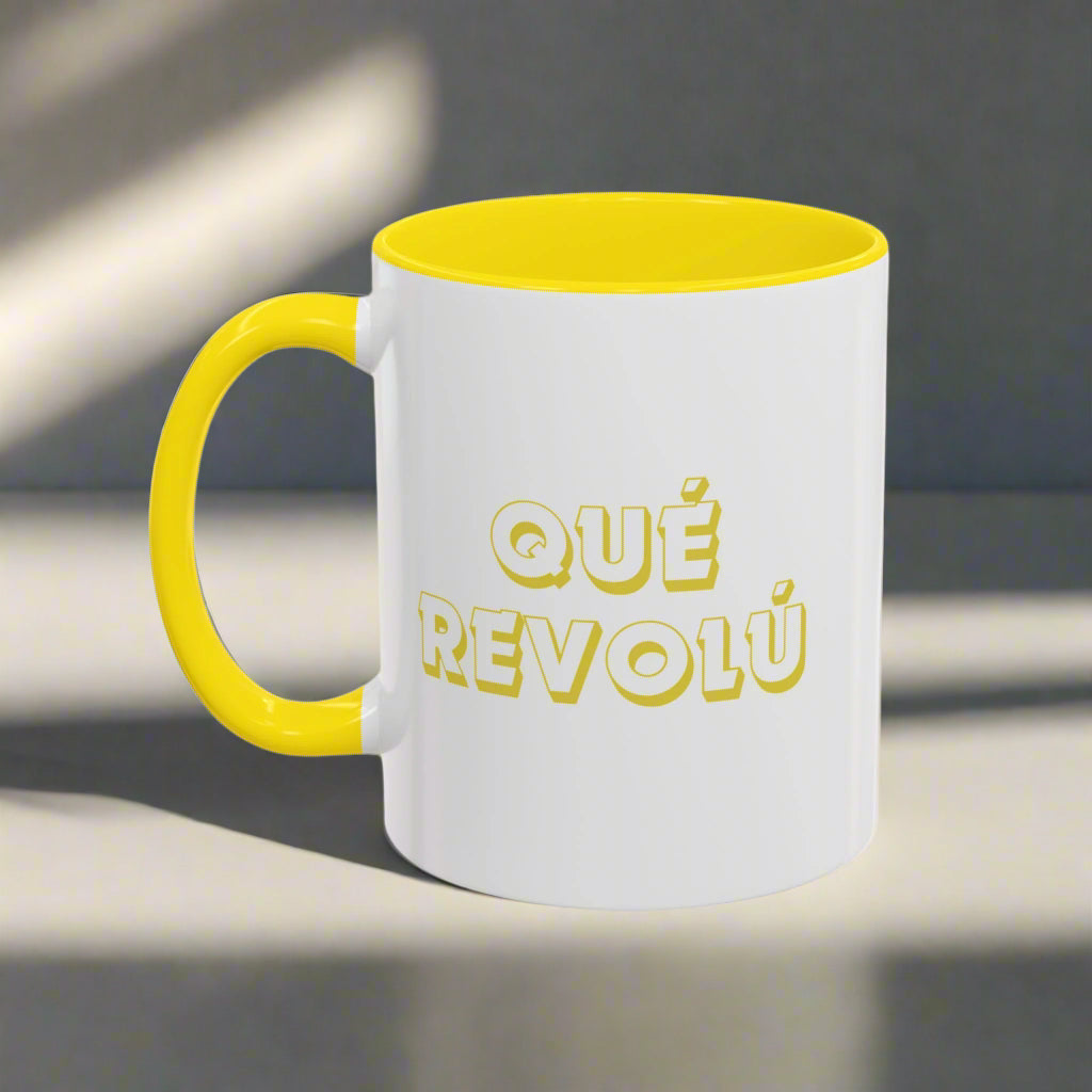Puerto Rico Mug | QUE REVOLU | Ceramic 11 oz cup yellow