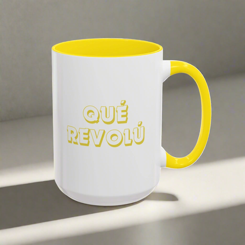 Puerto Rico Mug | QUE REVOLU | Ceramic 15 oz cup yellow