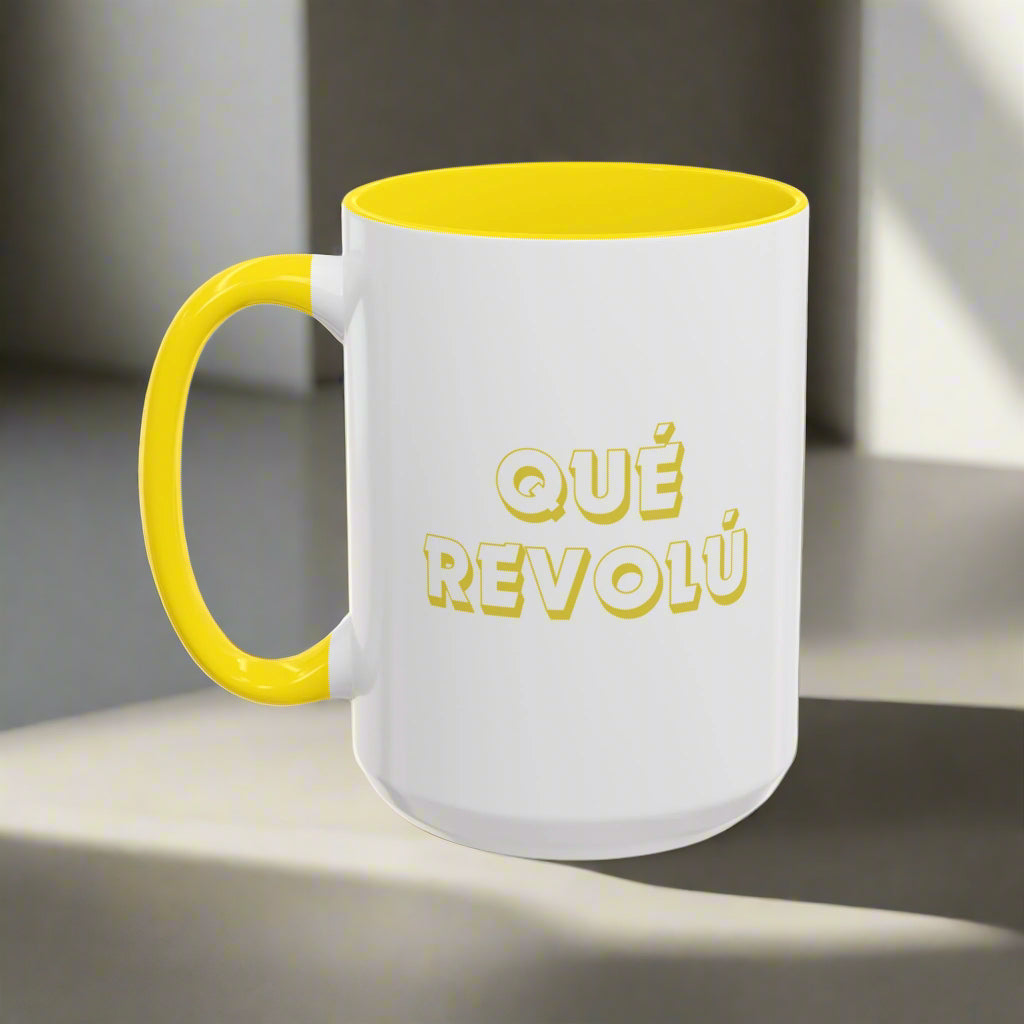 Puerto Rico Mug | QUE REVOLU | Ceramic 15 oz cup yellow