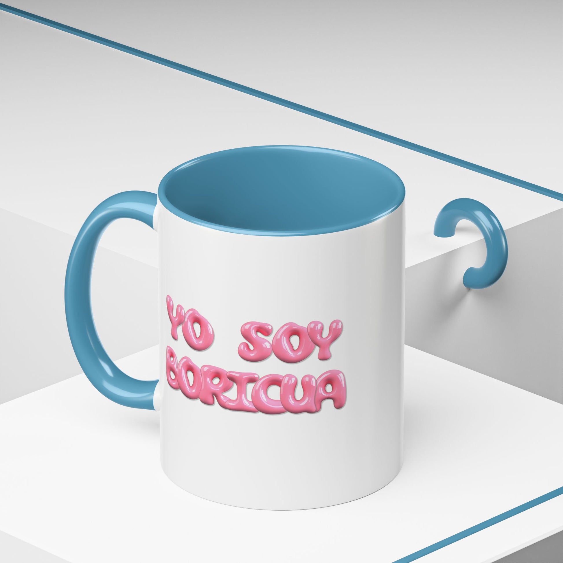Puerto Rico Mug | SOY BORICUA | Ceramic cup 11 oz blue