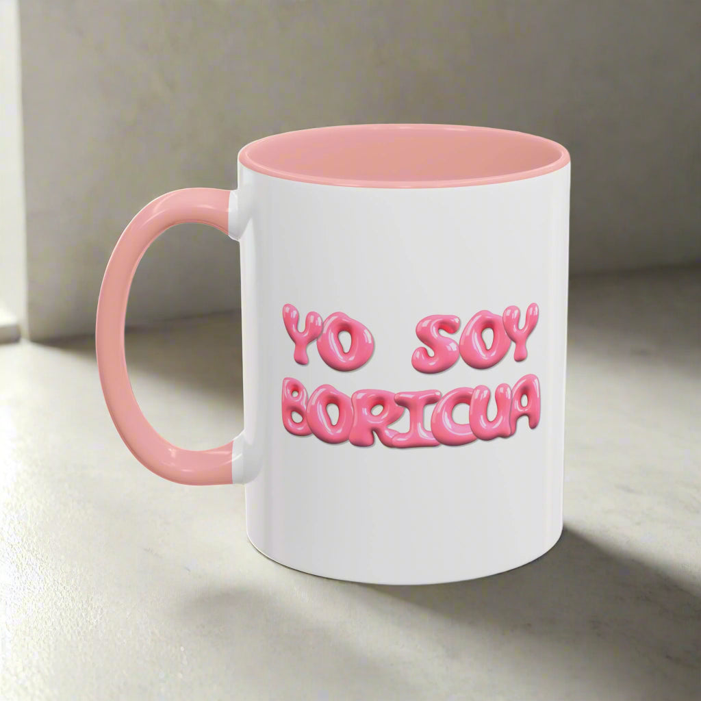 Puerto Rico Mug | SOY BORICUA | Ceramic cup 11 oz pink 2