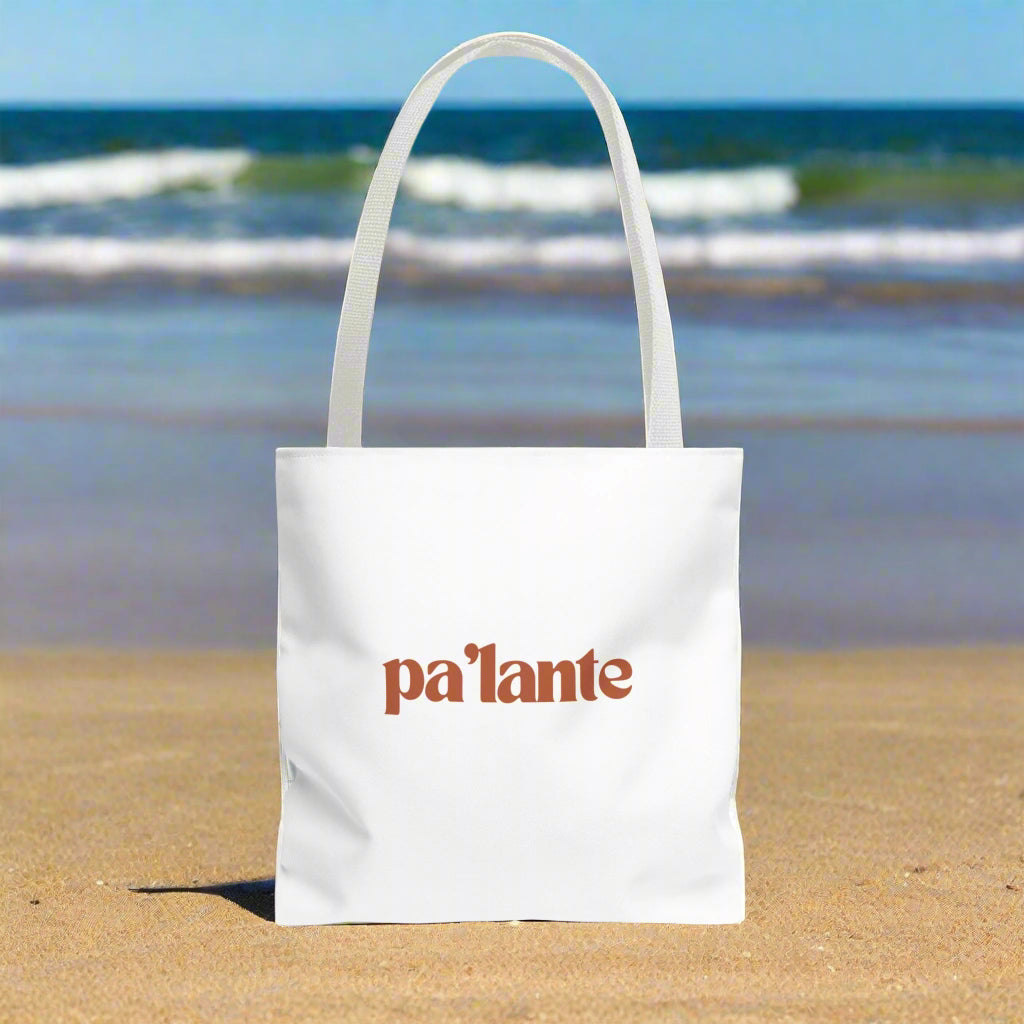 Puerto Rico Phrases | PA'LANTE PA'TRAS NI PA' COGER IMPULSO | Tote Bag