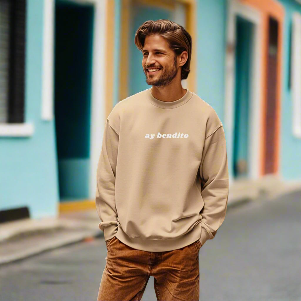 Puerto Rico Phrases Sweatshirt | AY BENDITO | Fleece Crewneck