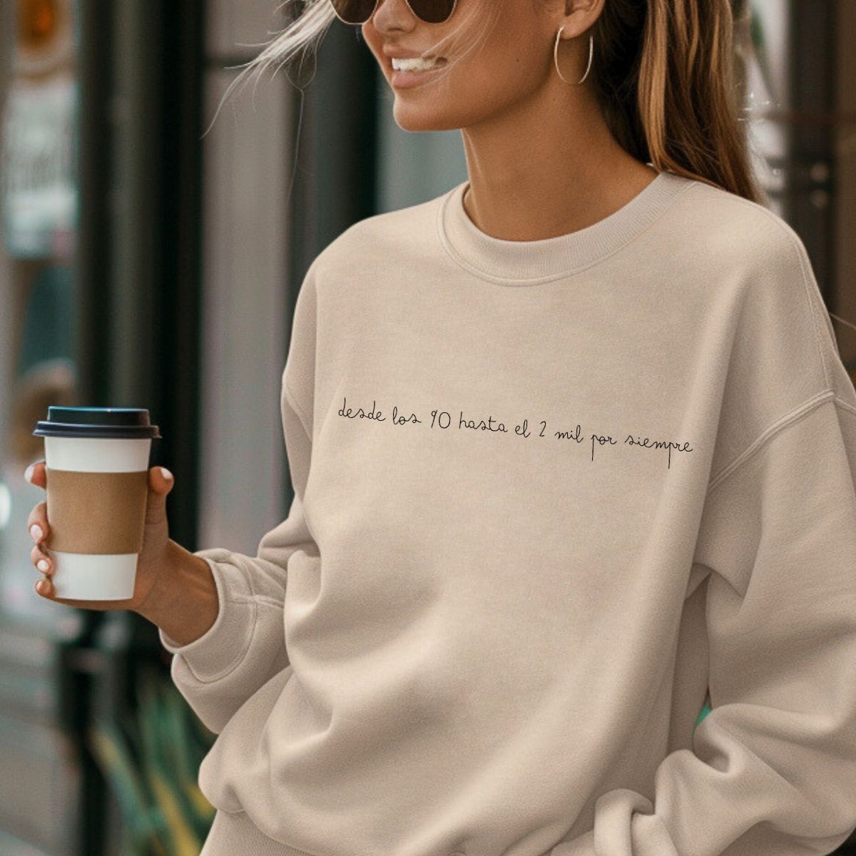 Puerto Rico Phrases Sweatshirt | DESDE LOS 90 | Fleece Crewneck