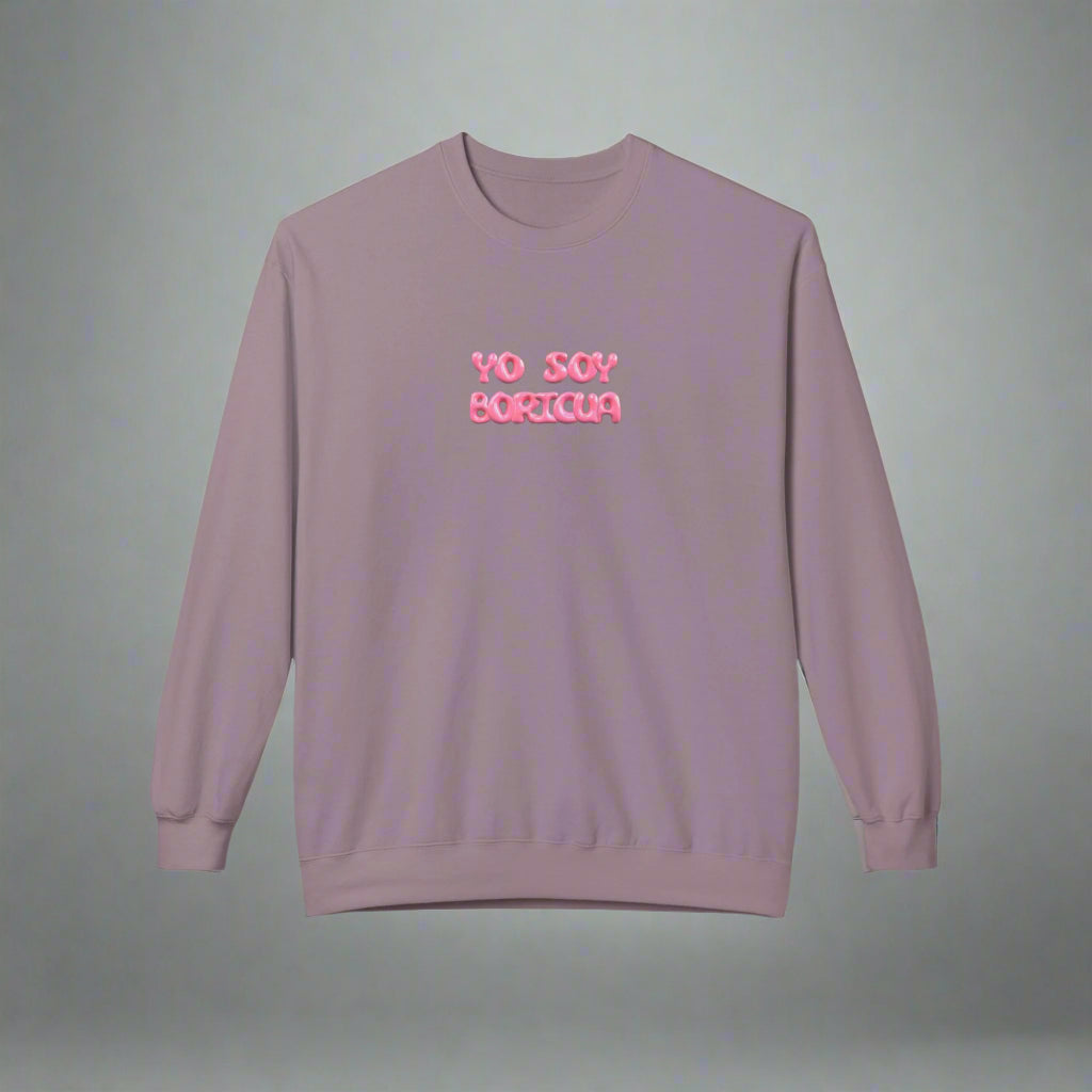 Puerto Rico Phrases Sweatshirt | YO SOY BORICUA | Fleece Crewneck