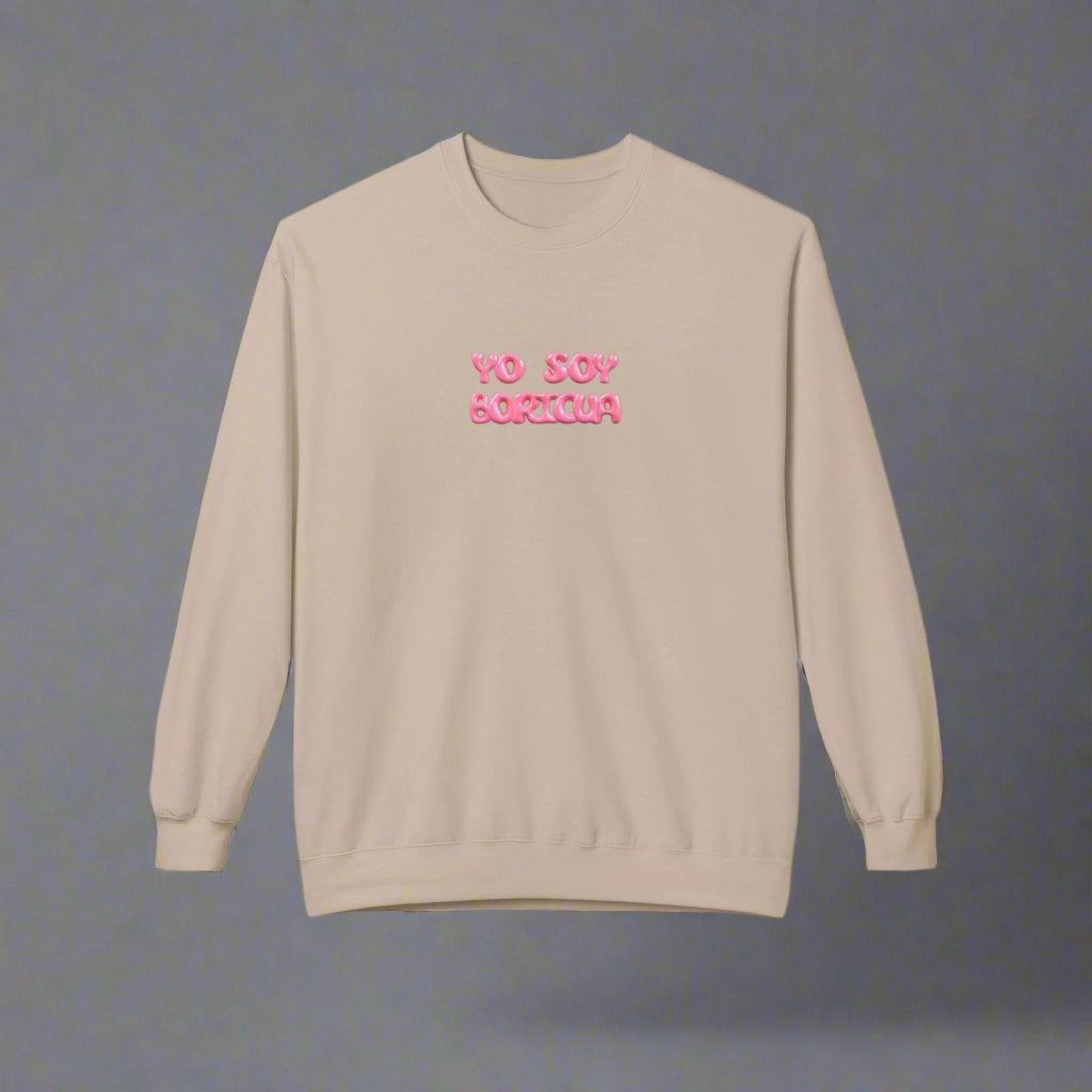 Puerto Rico Phrases Sweatshirt | YO SOY BORICUA | Fleece Crewneck
