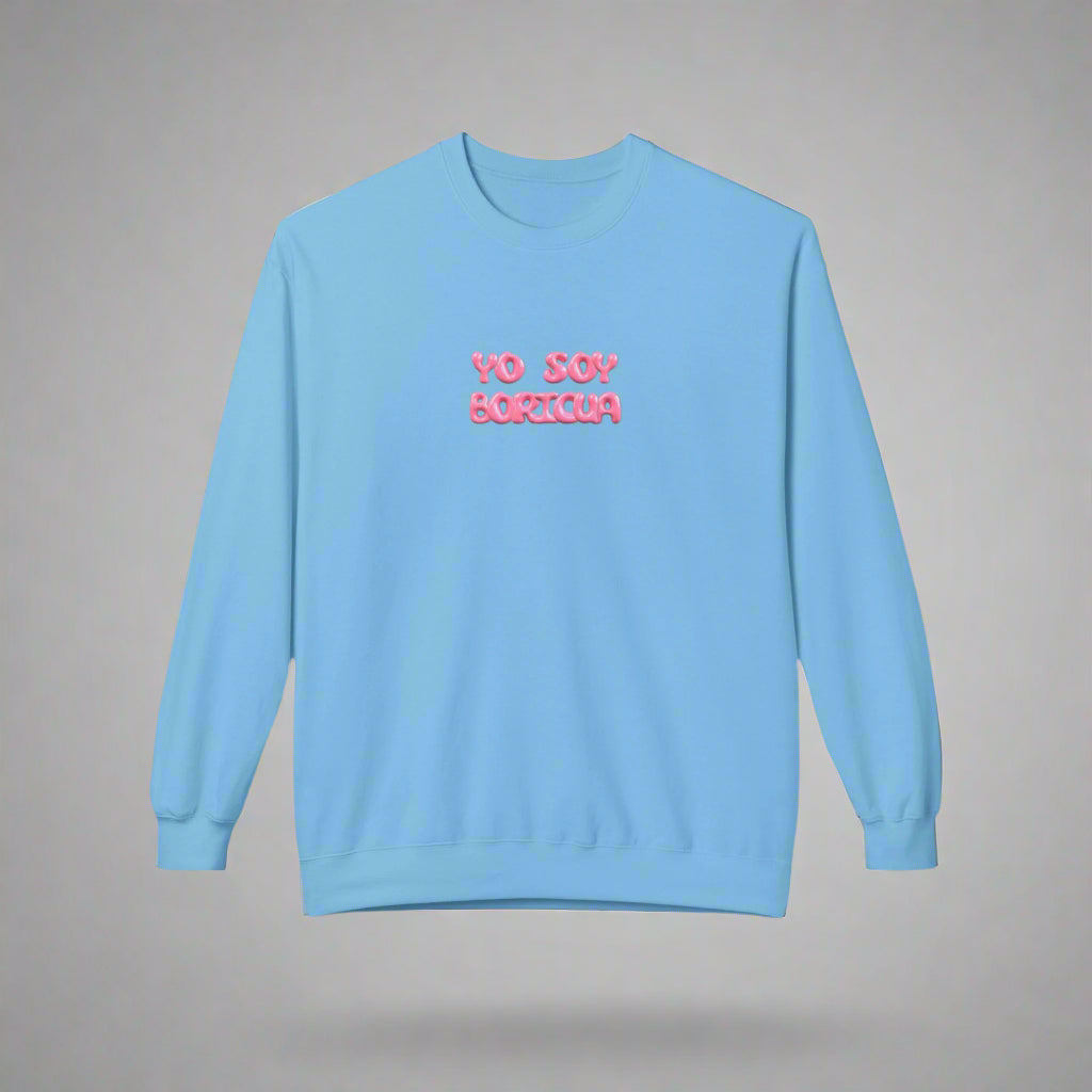 Puerto Rico Phrases Sweatshirt | YO SOY BORICUA | Fleece Crewneck