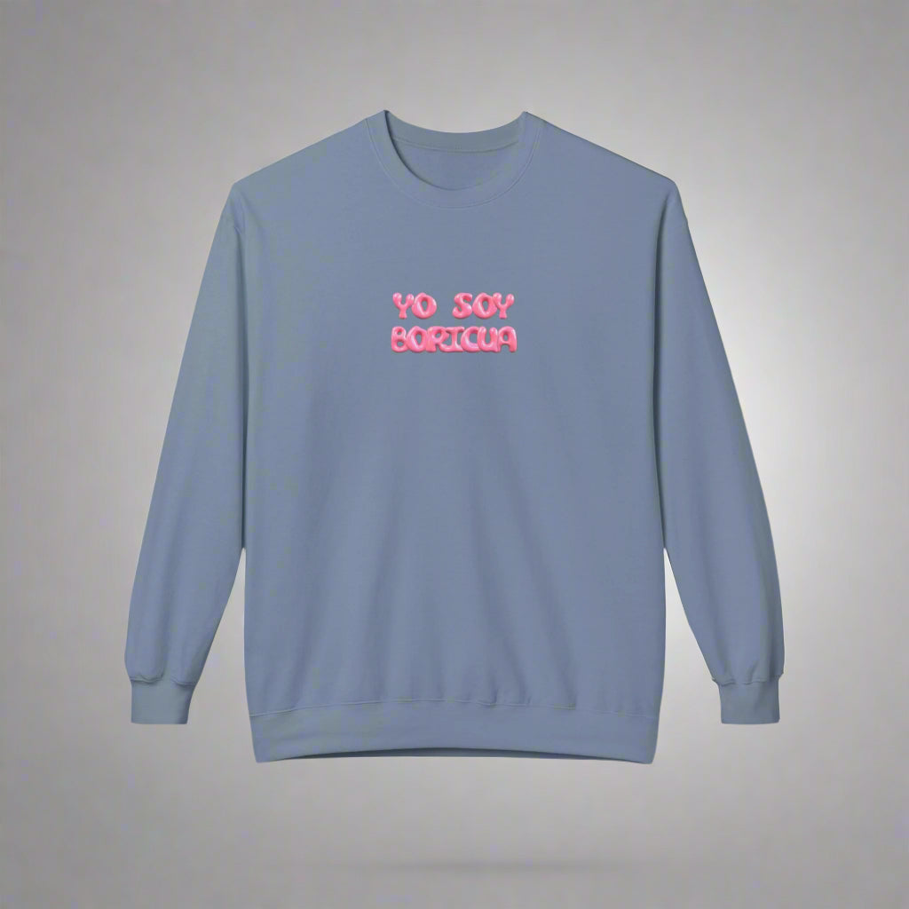 Puerto Rico Phrases Sweatshirt | YO SOY BORICUA | Fleece Crewneck