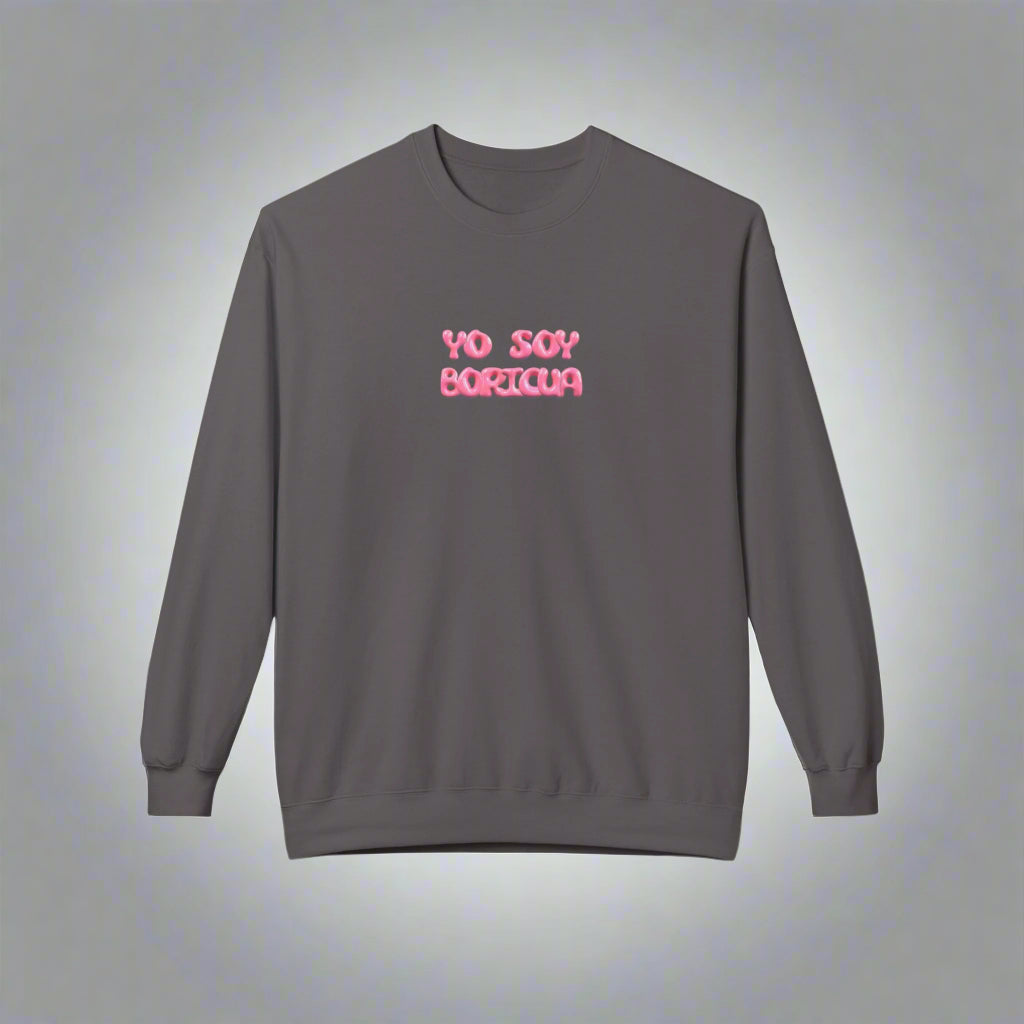 Puerto Rico Phrases Sweatshirt | YO SOY BORICUA | Fleece Crewneck