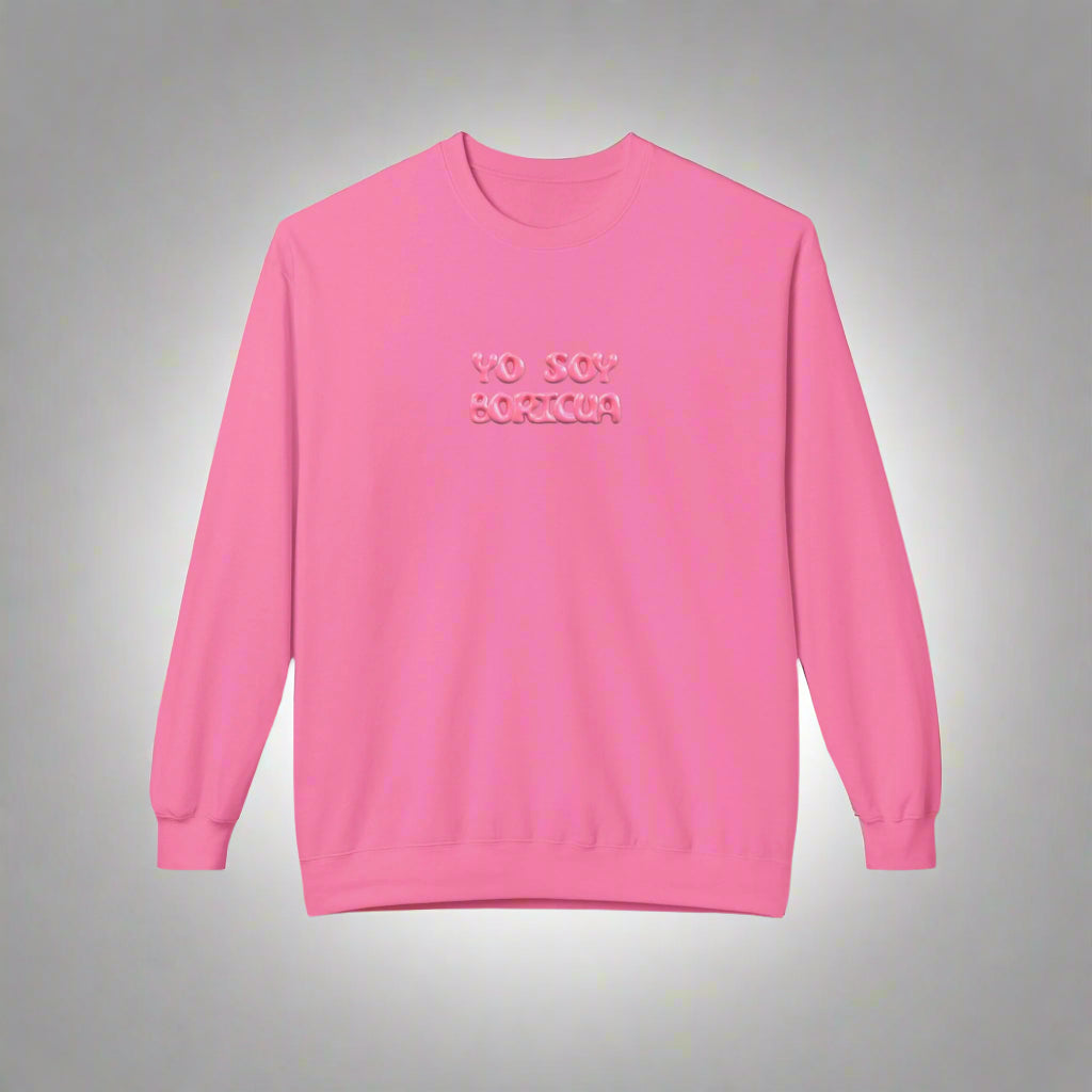 Puerto Rico Phrases Sweatshirt | YO SOY BORICUA | Fleece Crewneck