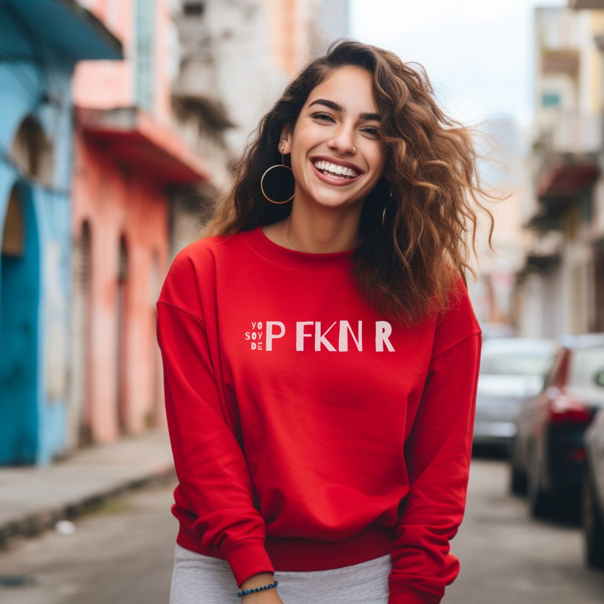 Puerto Rico Phrases Sweatshirt | YO SOY DE P FKN R | Fleece Crewneck
