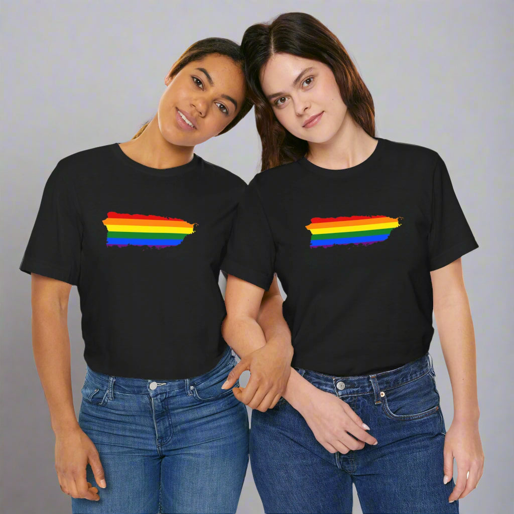 Puerto Rico Shirt | Puerto Rico Rainbow Map | Express Shipping Available | Soft and Stylish Tee | Exclusive Puerto Rico Gifts | Boricua Pride