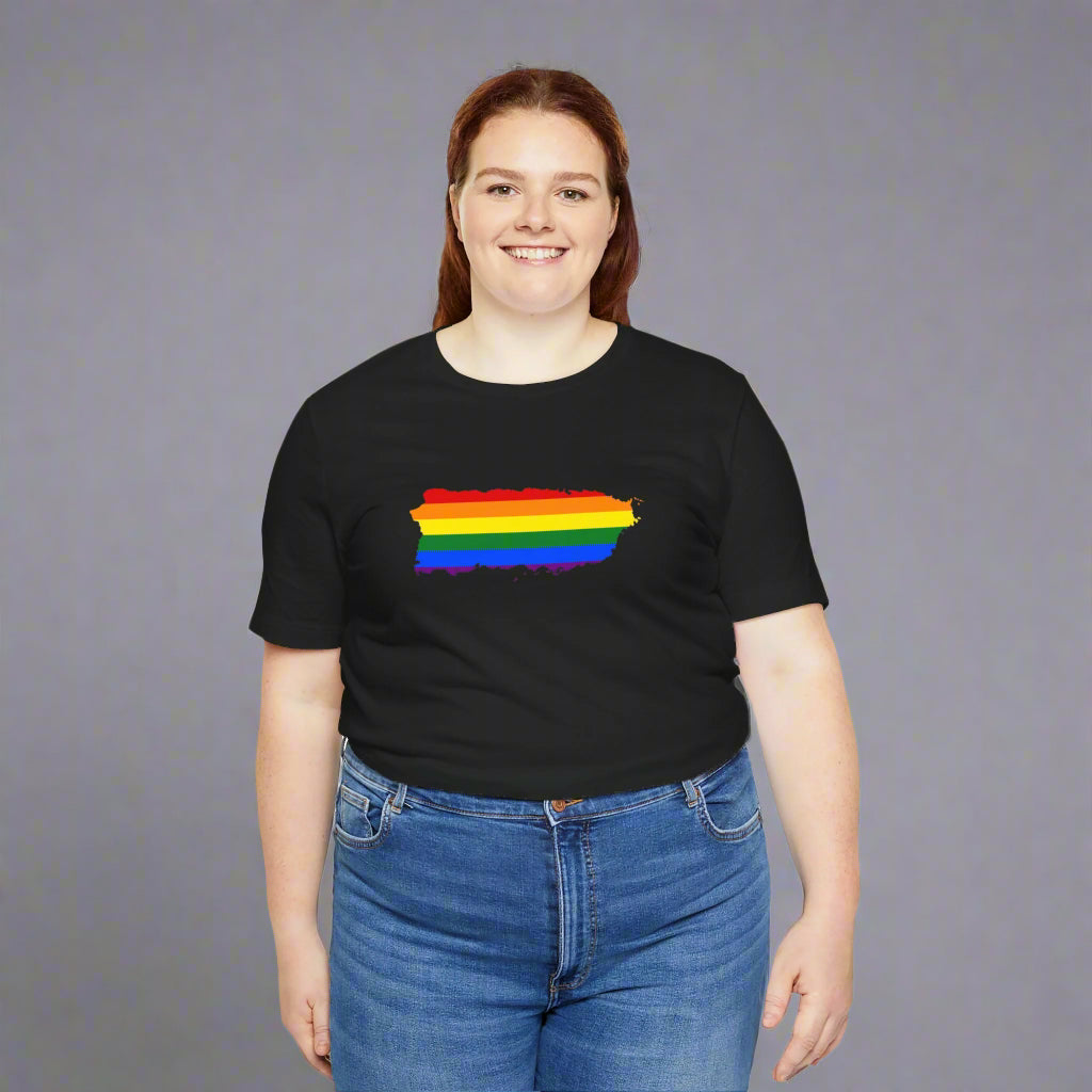 Puerto Rico Shirt | Puerto Rico Rainbow Map | Express Shipping Available | Soft and Stylish Tee | Exclusive Puerto Rico Gifts | Boricua Pride