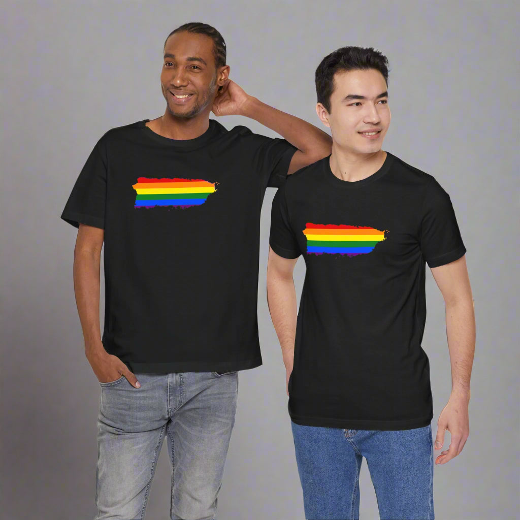Puerto Rico Shirt | Puerto Rico Rainbow Map | Express Shipping Available | Soft and Stylish Tee | Exclusive Puerto Rico Gifts | Boricua Pride