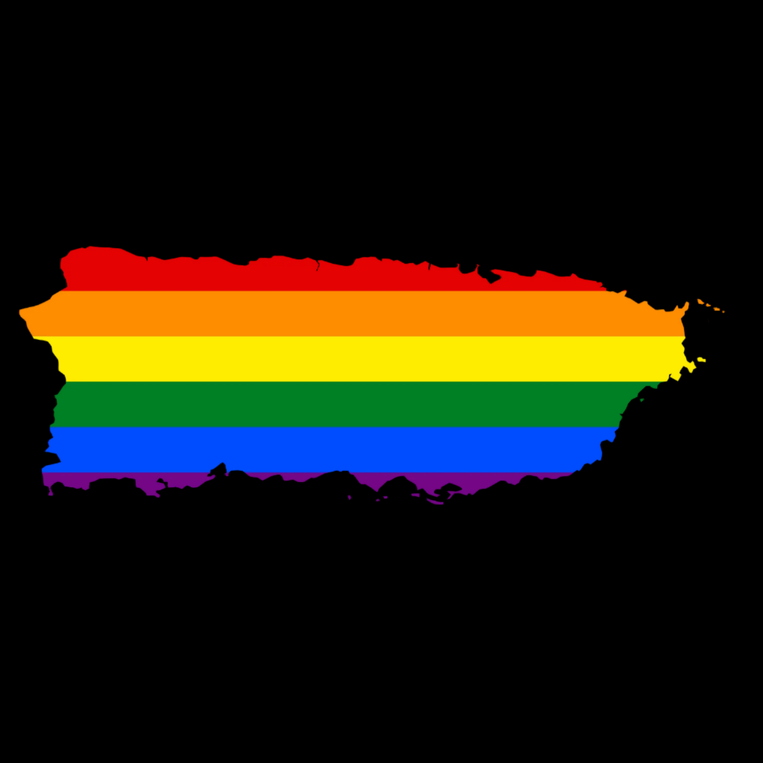 Puerto Rico Shirt | Puerto Rico Rainbow Map | Express Shipping Available | Soft and Stylish Tee | Exclusive Puerto Rico Gifts | Boricua Pride